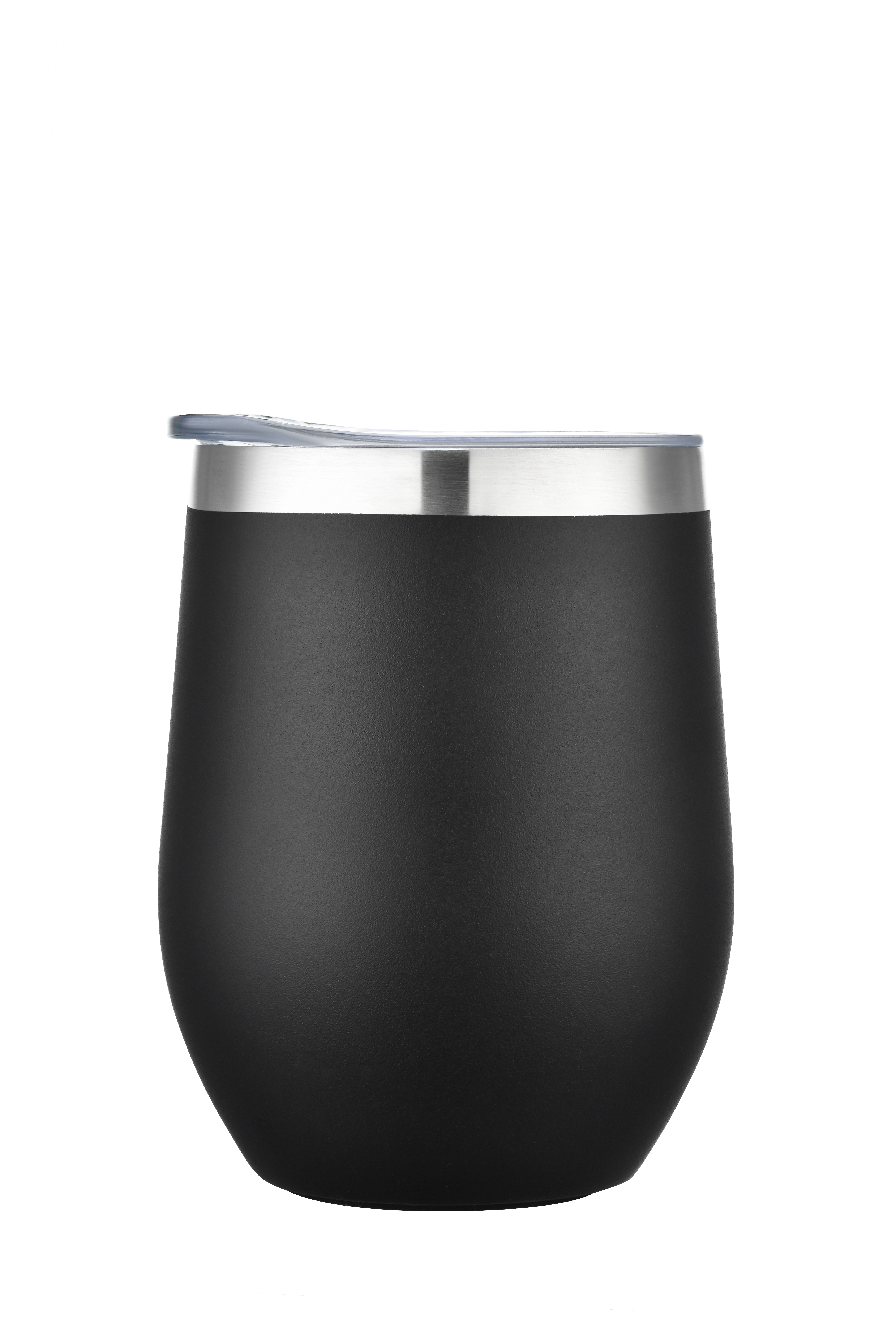 Endura 12 oz Black Double Wall SS Vacuum Wine Cup 2