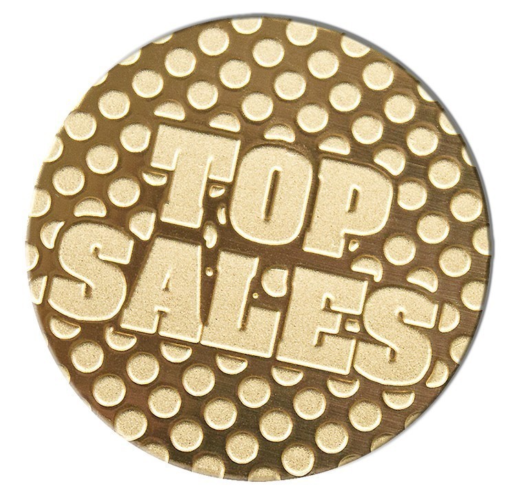 Round 1.25" Polished Nickel Etched Lapel Pin with Color Fill - USA Made 3