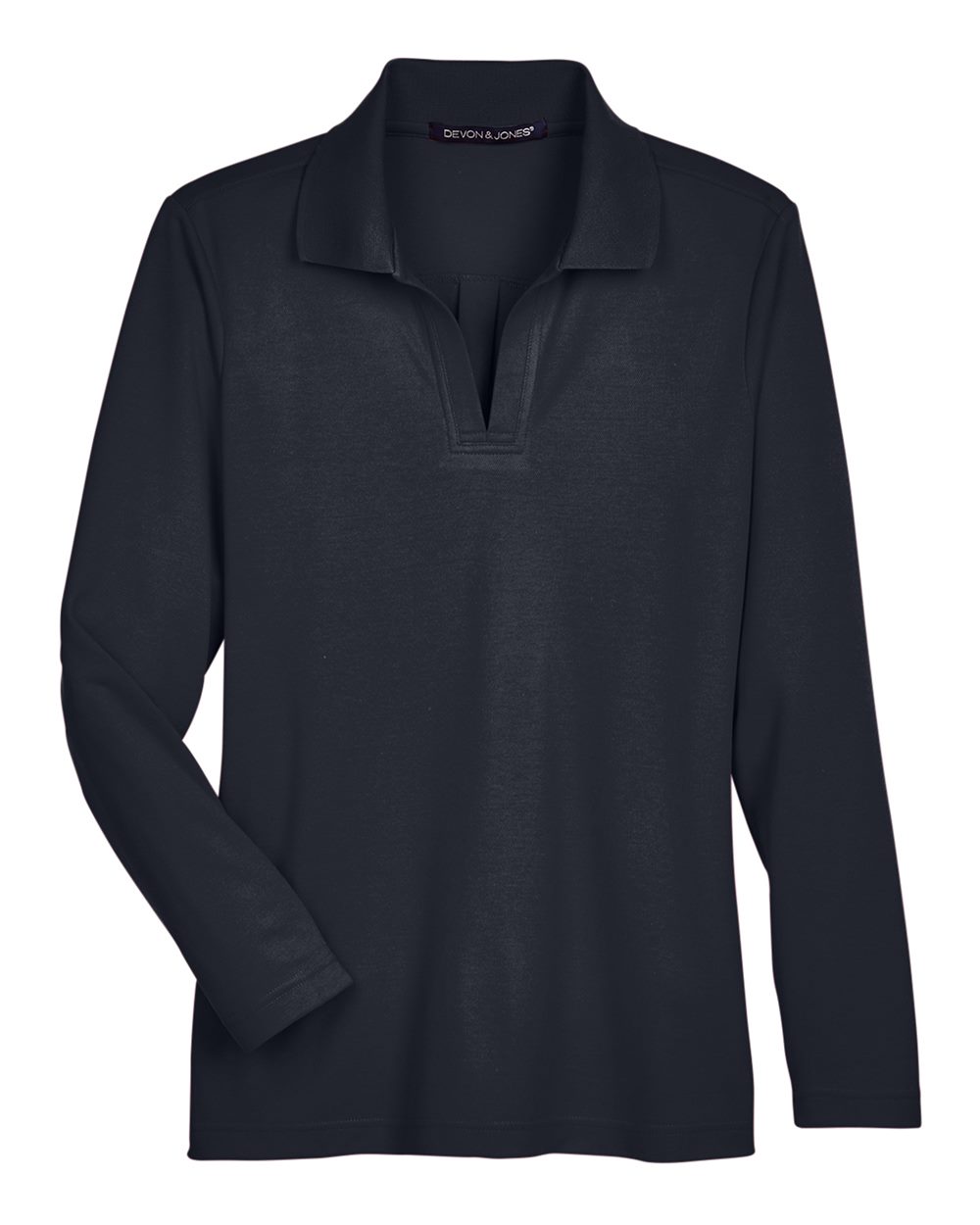 Women's CrownLux Performance® Plaited Long Sleeve Polo - DG20LW 2