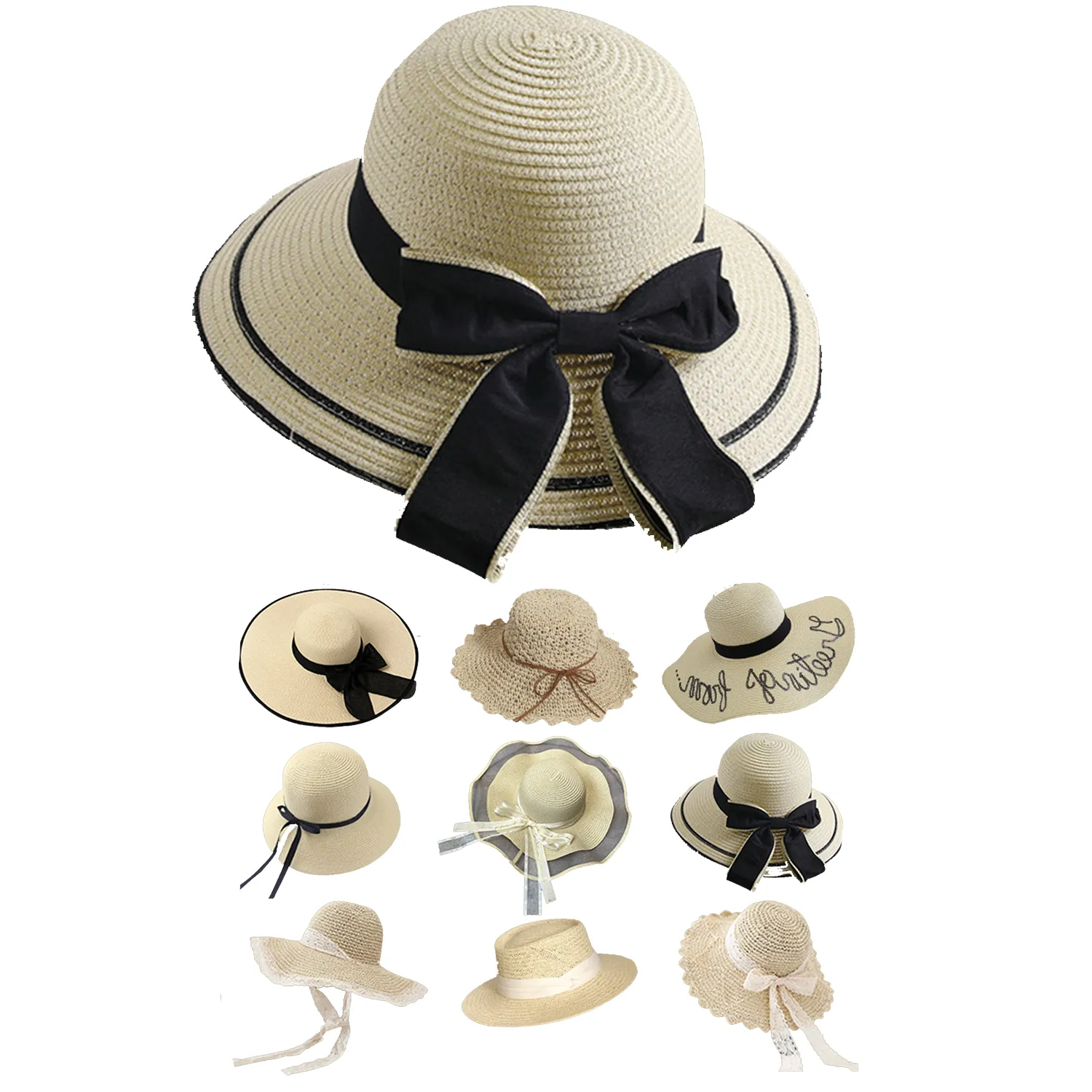 Beach Sunshade Straw Hat For Women 2