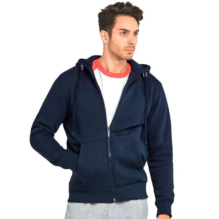 Men's Heavy Weight Zipper Hoodies Navy 2X