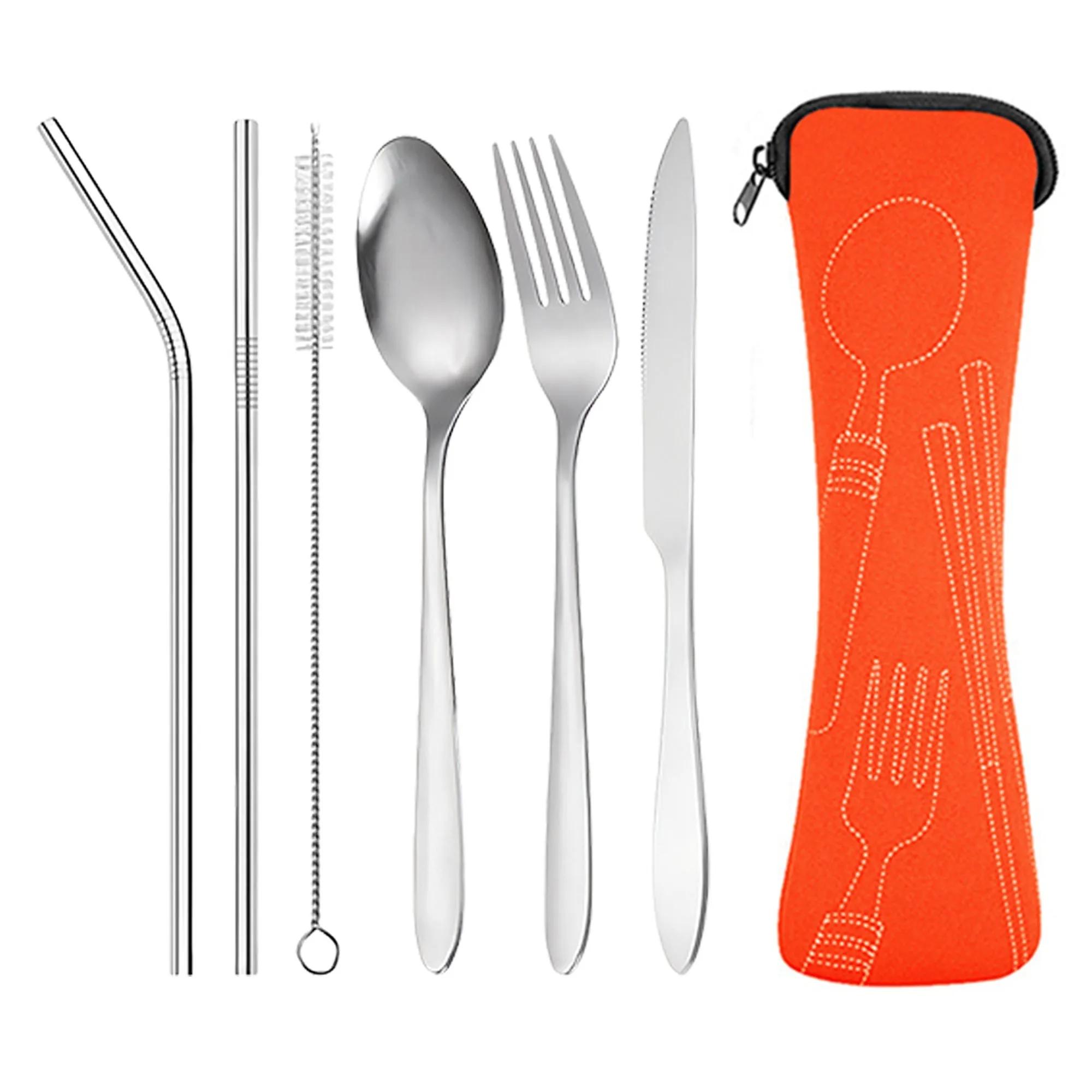 Reusable Travel Cutlery Flatware Set 15