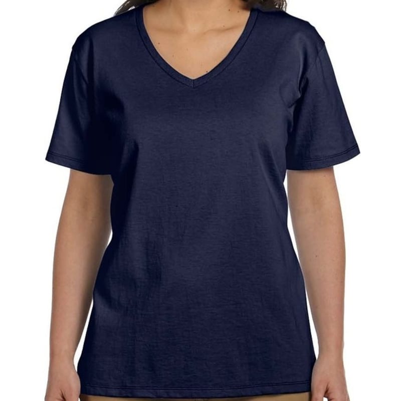 Hanes Ladies 5.2 Oz. ComfortSoft® V-Neck Cotton T-Shirt 1