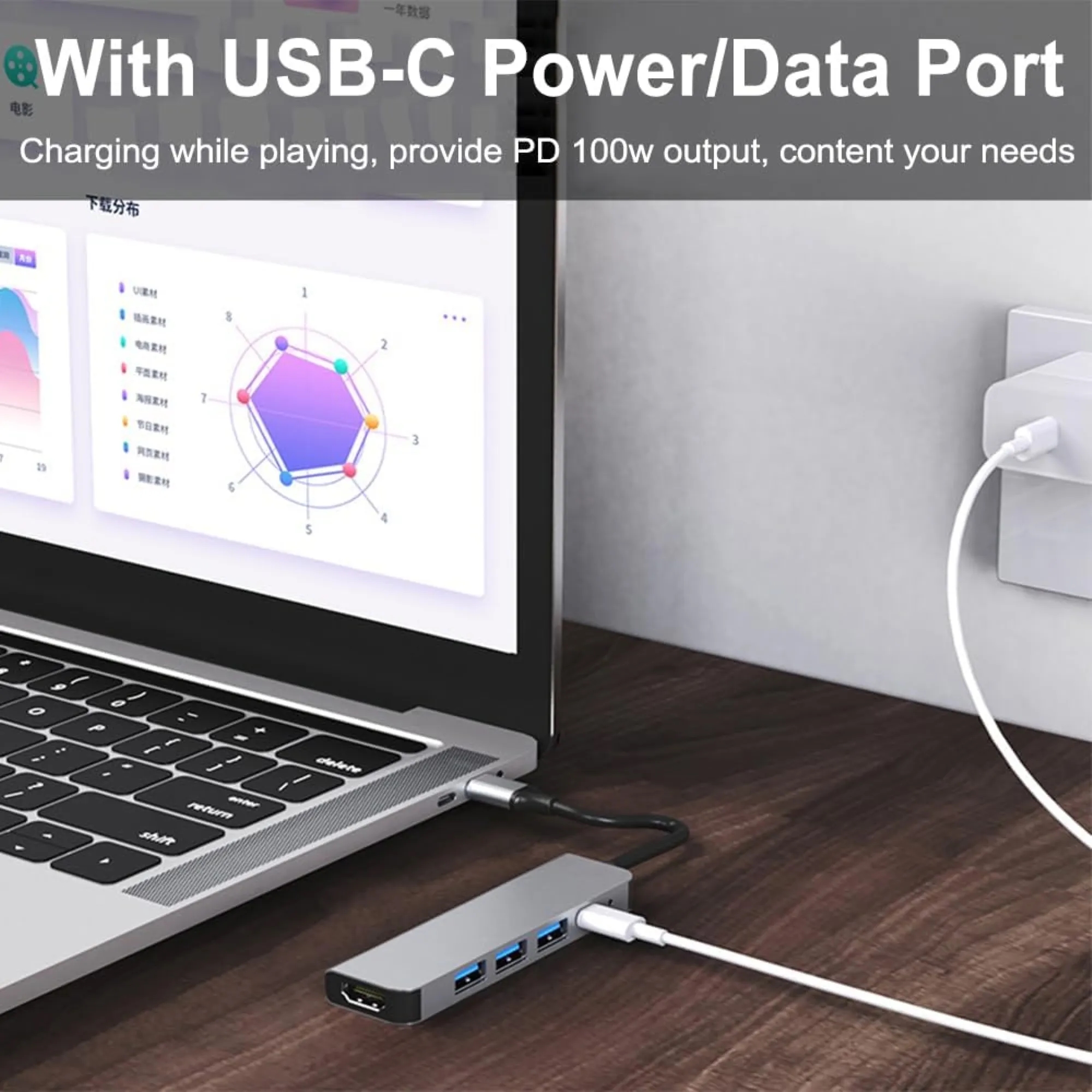 USB Five-in-One Multi-Digit Port Hub 5