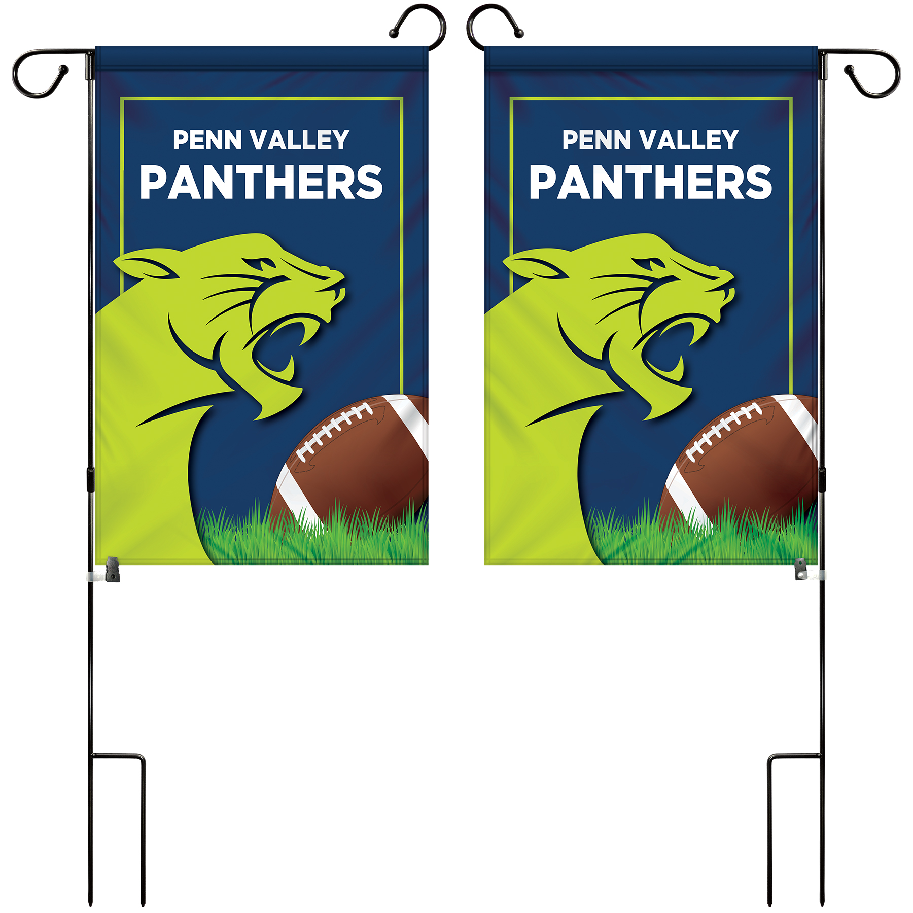 14" x 20" Custom Double Sided Garden Banner with Hardware 8