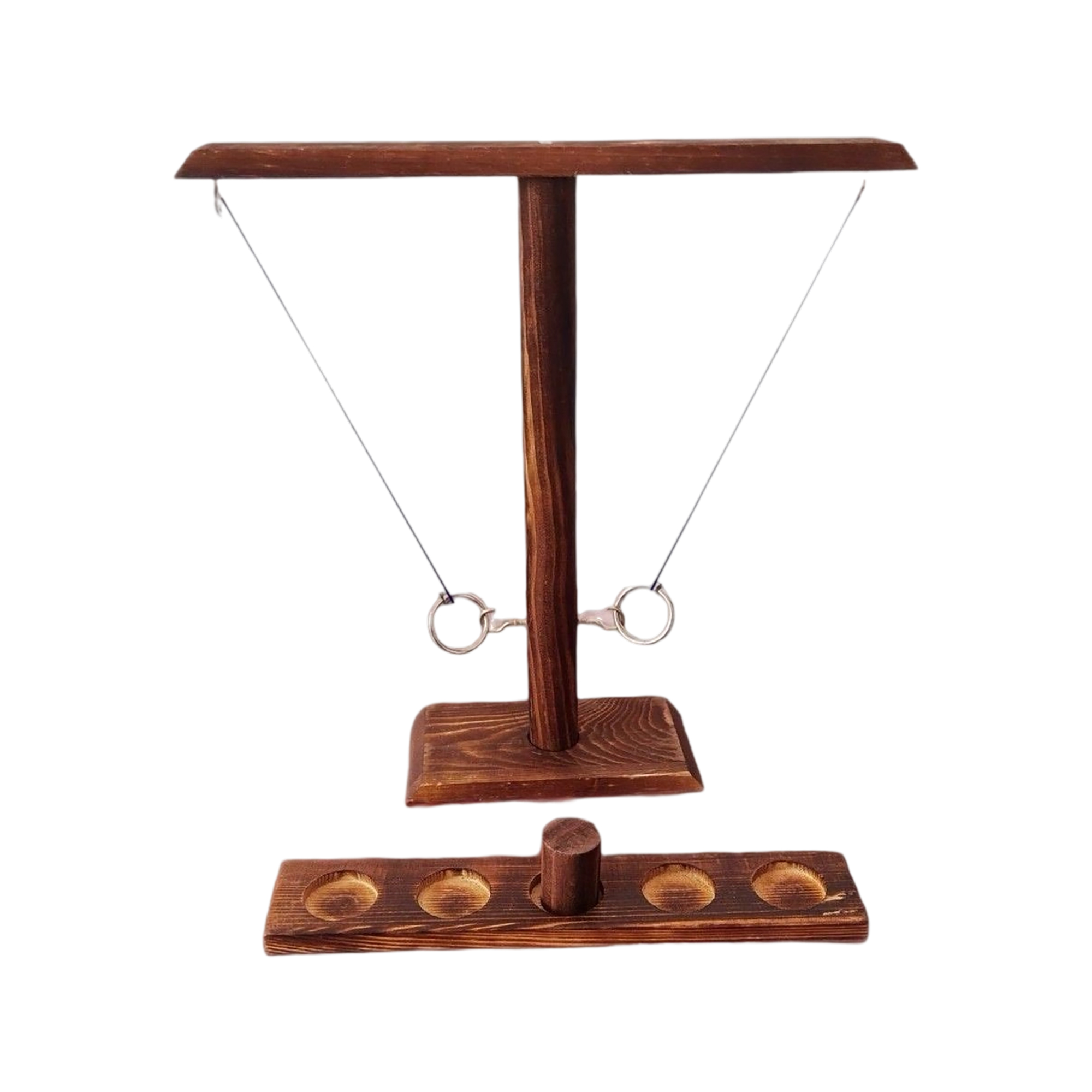 Desktop Wood Ring Toss Game 9.8" Length x 3.9" Width x 11" Height 7