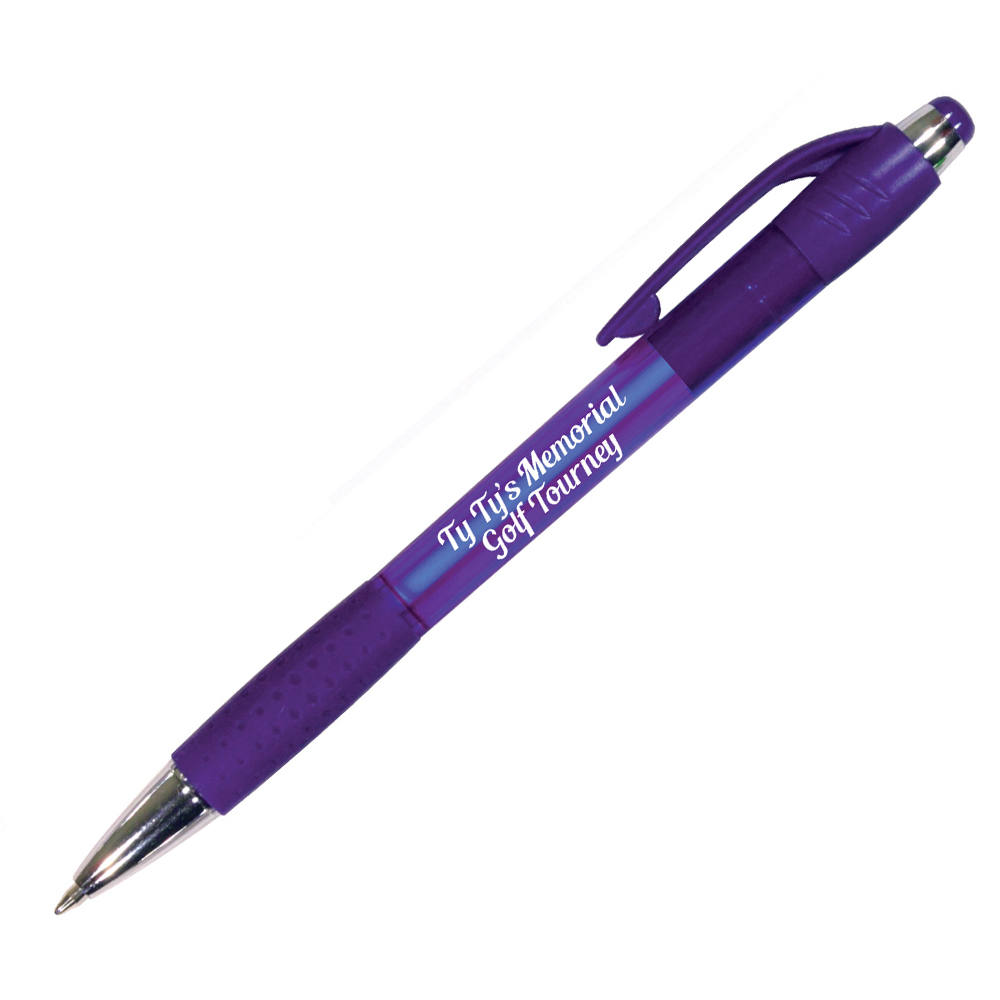 Mardi Gras Grip Pen, Blue Ink 15