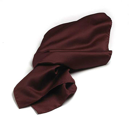 Maroon Polyester Satin Scarf - 30"x30" 2