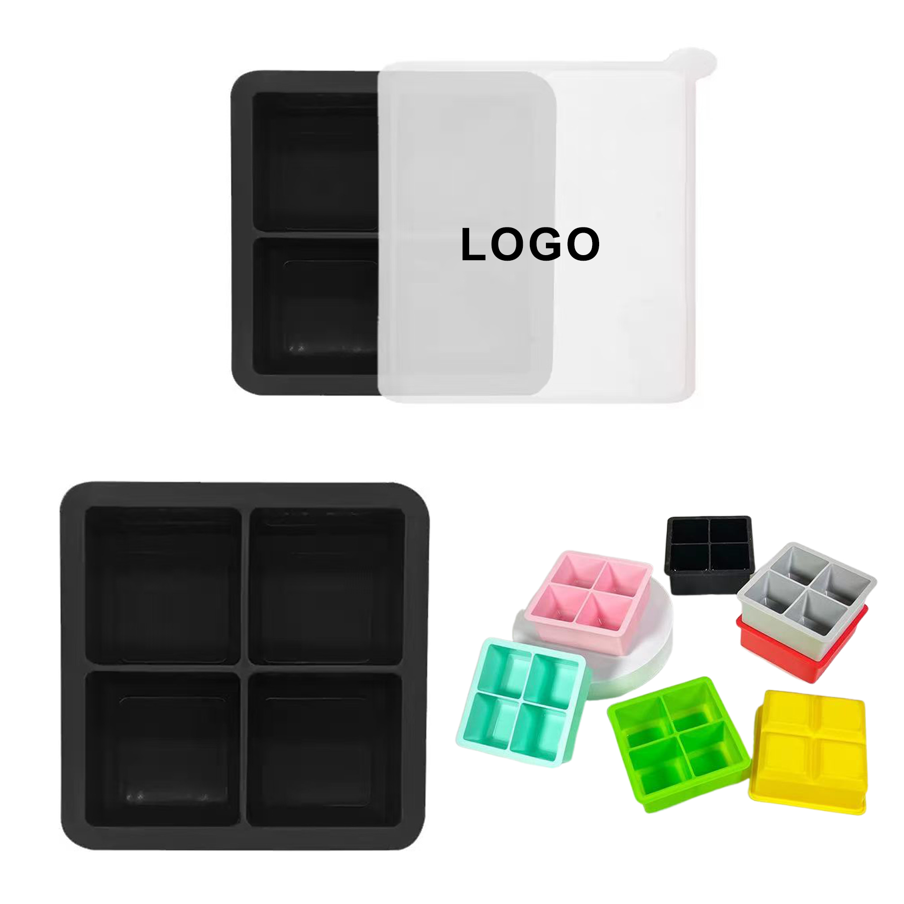 Silicone 4 Holds Ice Cube Trays 2