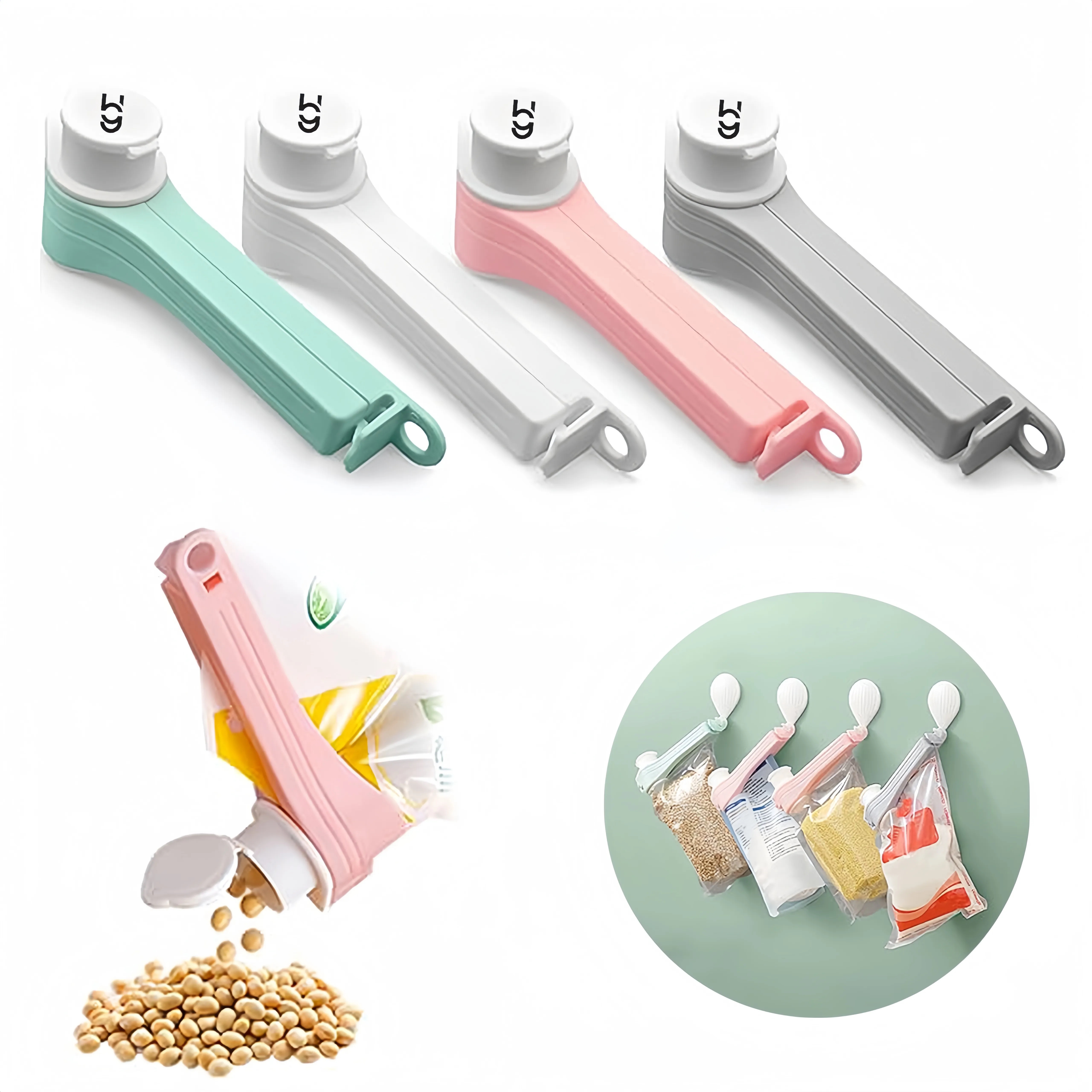 Food Seal Clip With Lid Kitchen Storage Organizer Kit 2