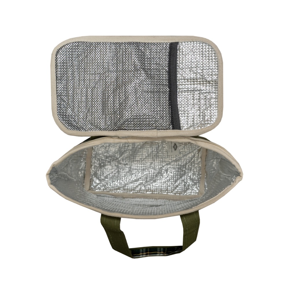 18 oz Insolated Plaid Cooler Tote 11