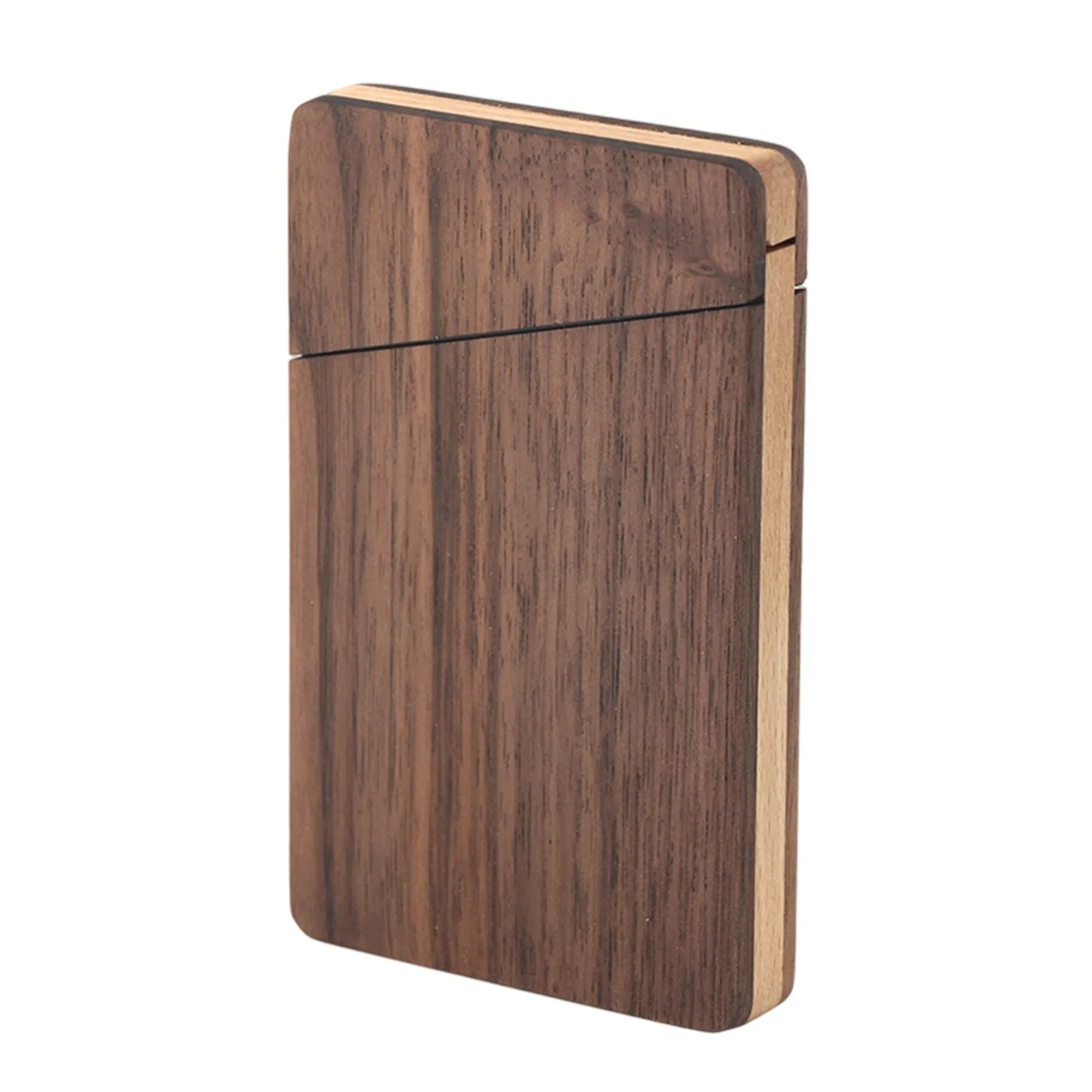 Lighter-Shaped Business Card Holder in Walnut Wood 4