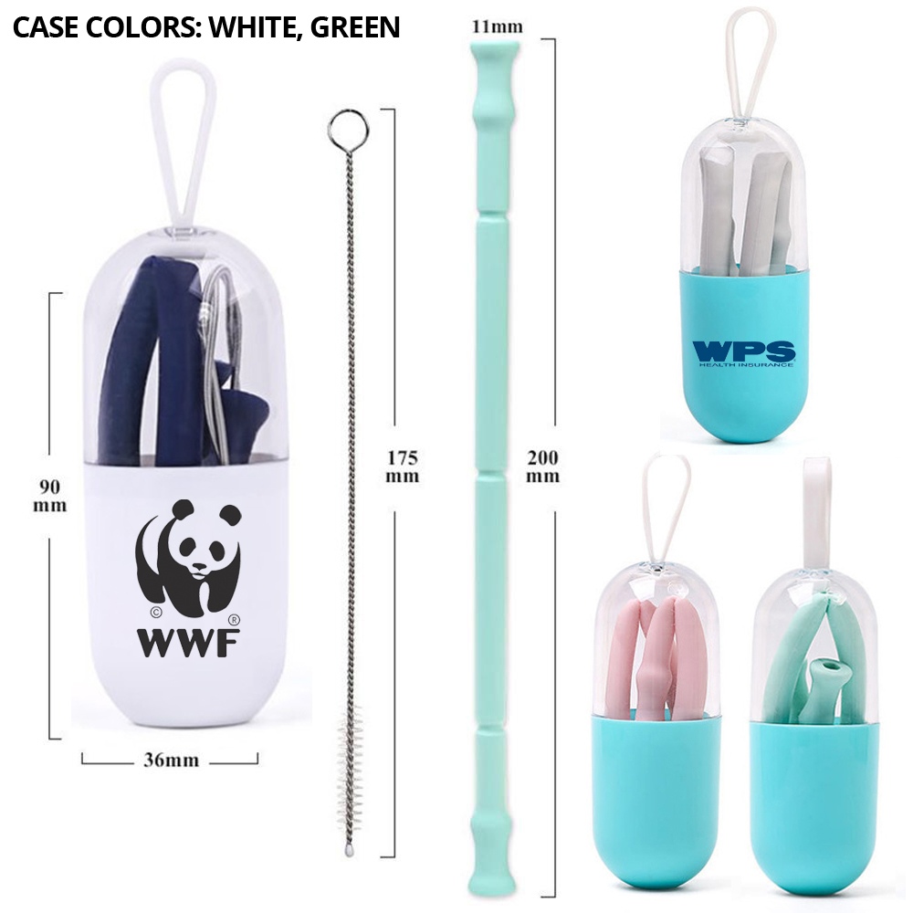 CapsuleSip Collapsible Travel Straw Kit 8
