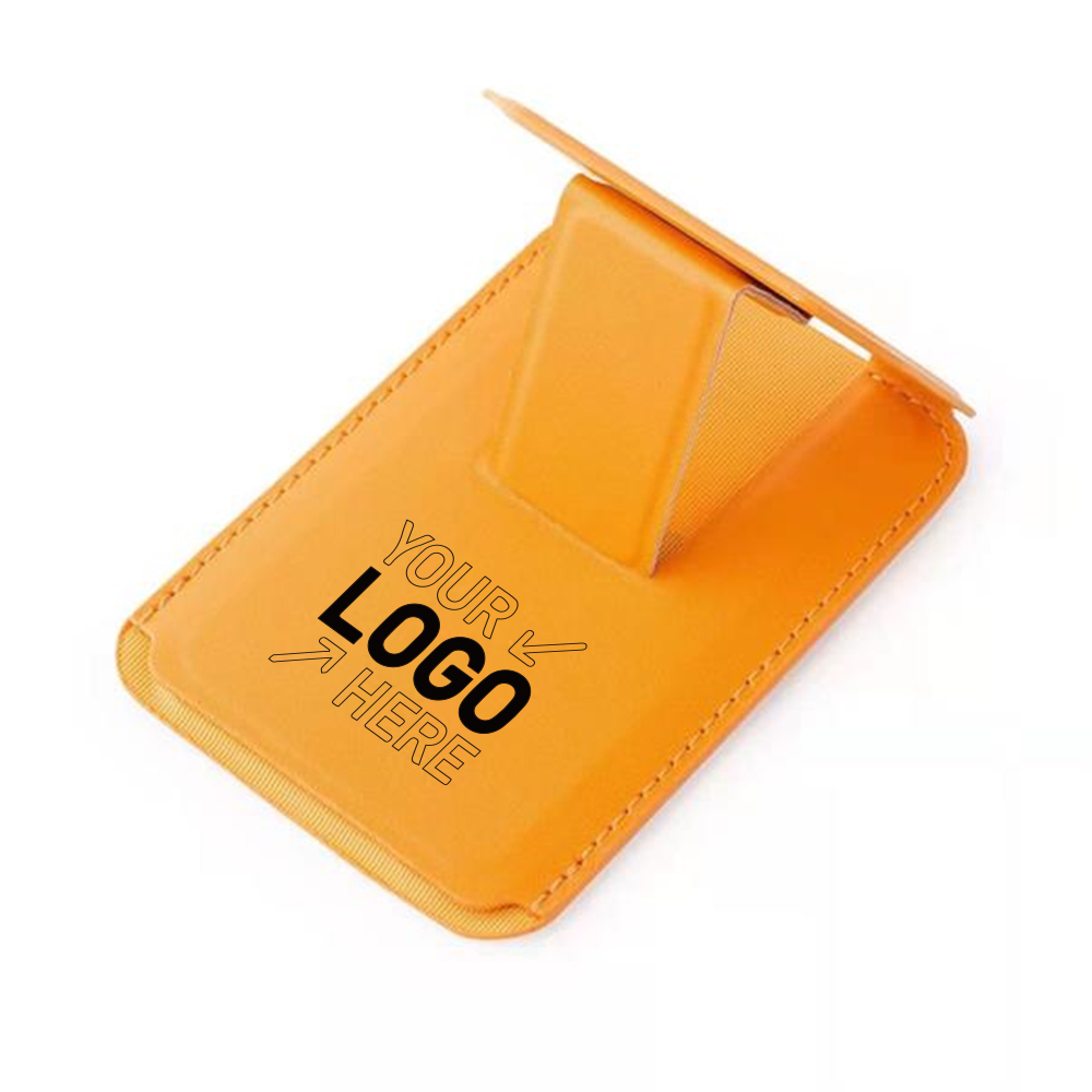 Magnetic Leather Wallet Cards Holder Stand with Kickstand 5