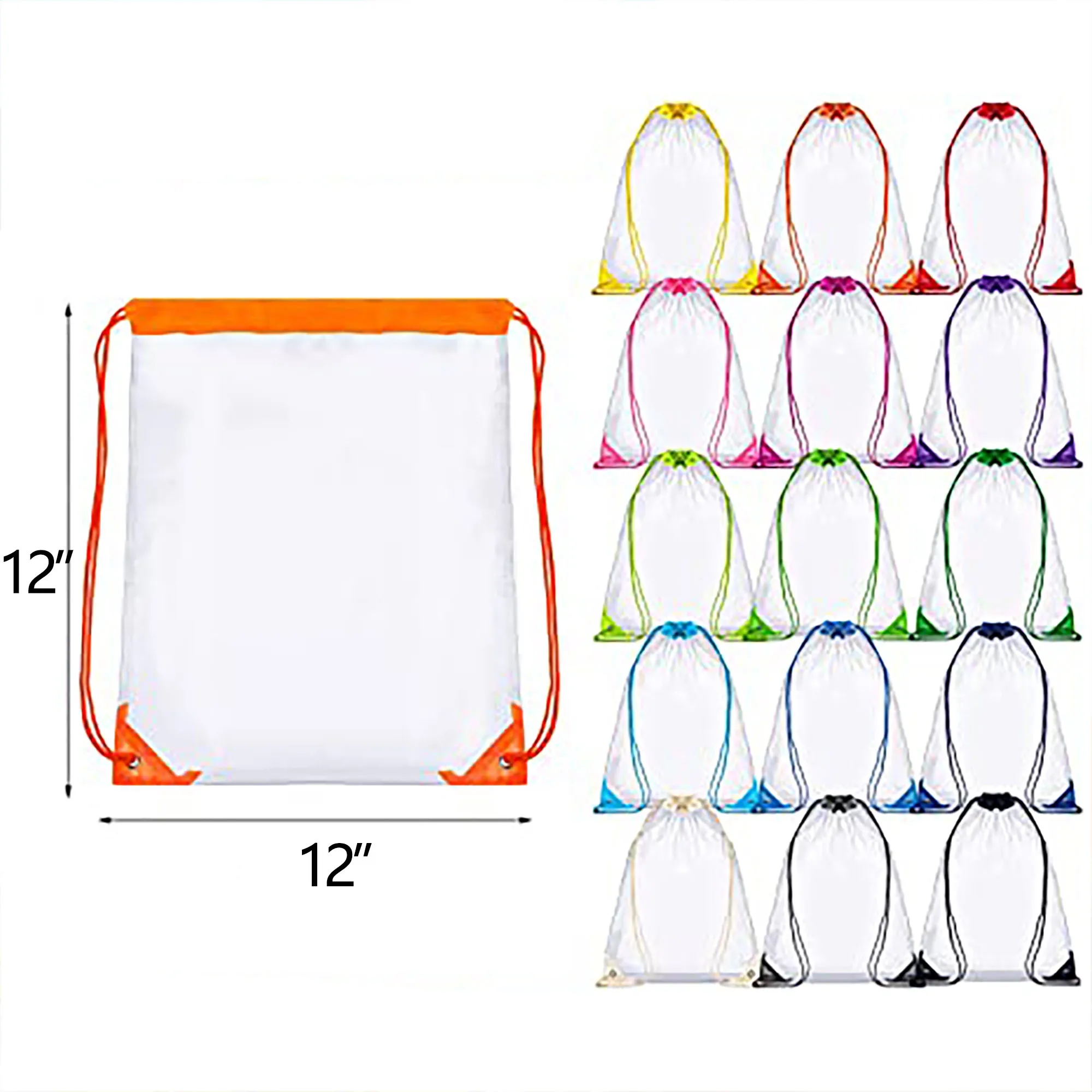 12 x 12 Inch PVC Drawstring Backpack 3
