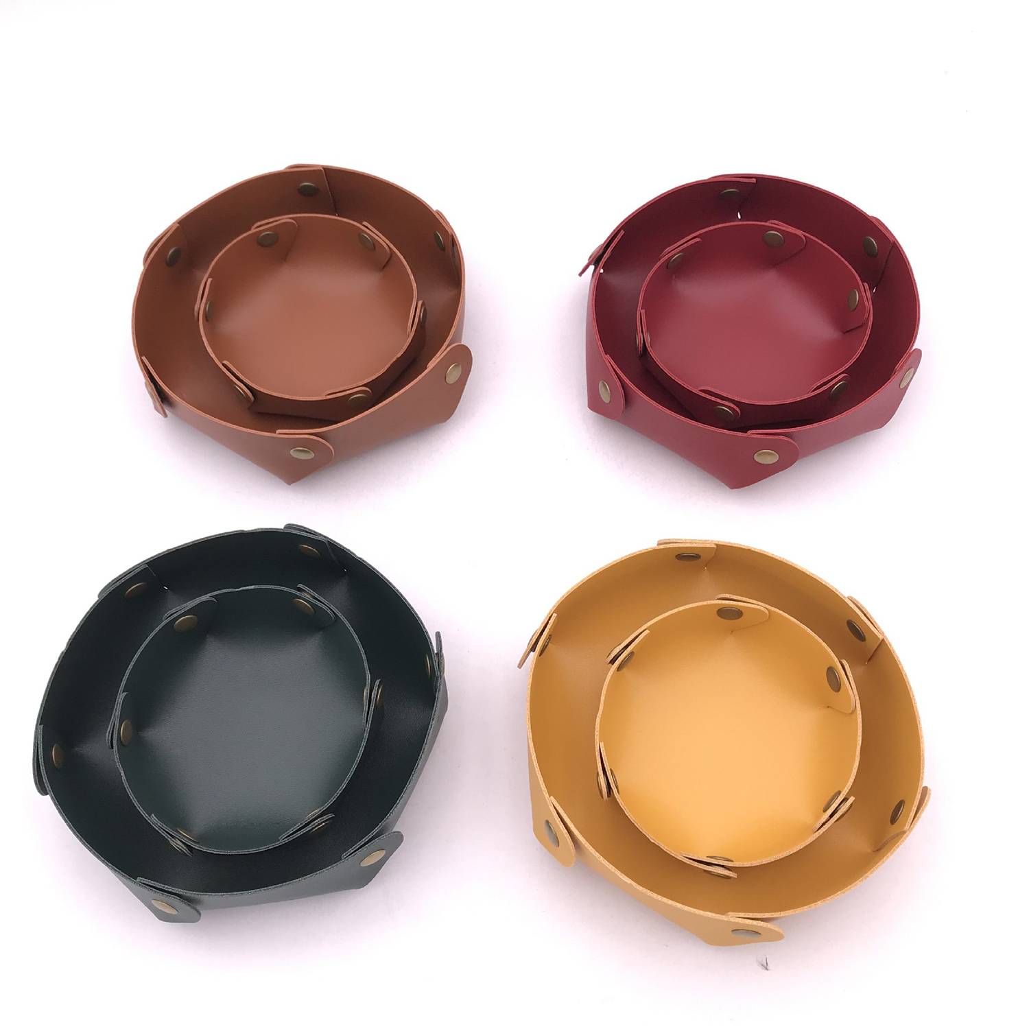 Leather Storage Box Folding Tray 6