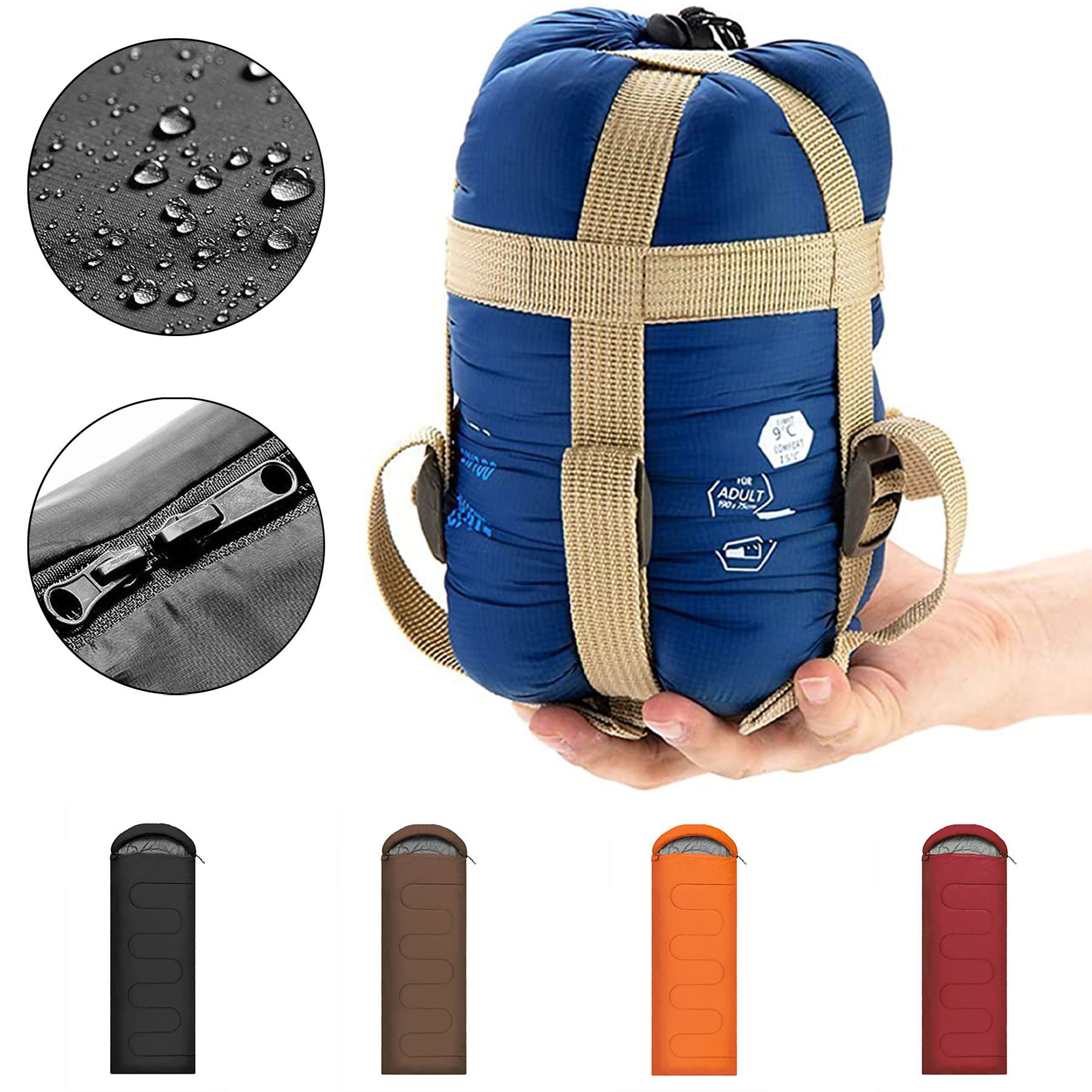Outdoor Camping  Envelope Style Sleeping Bag 3