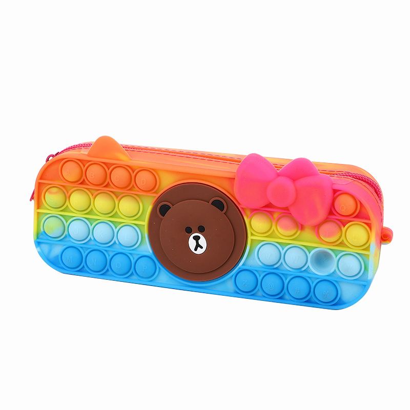 Silicone Popper Fidget Pencil Case for Girls 1