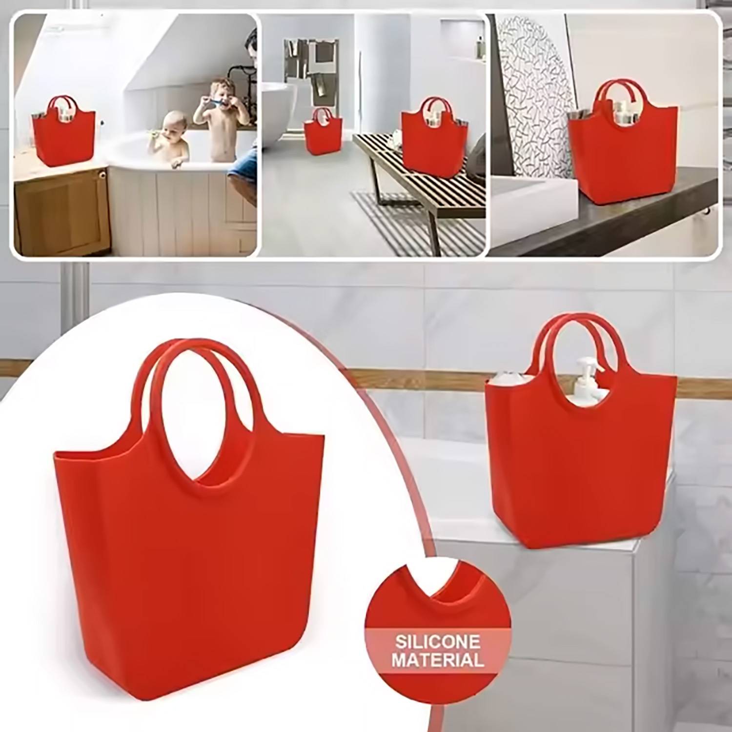 Kitchen Storage Containers Silicone Rubber Tote Bag 6