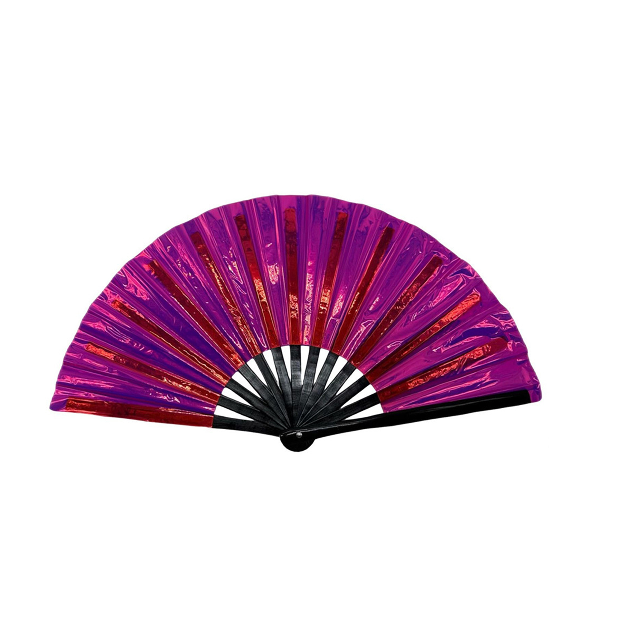 PVC Folding Performance Hand Fan 13" Length 7