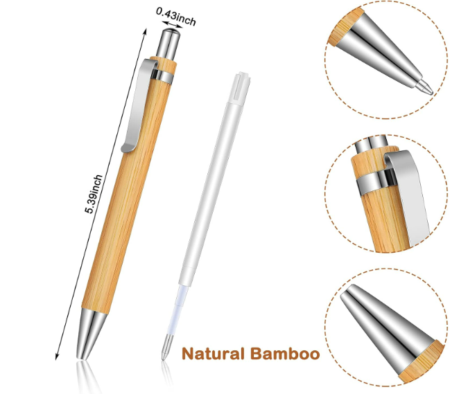 Bamboo Wood Retractable Ballpoint 4
