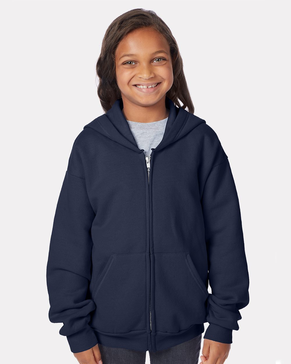 Youth EcoSmart® Full-Zip Hooded Sweatshirt - P480 19