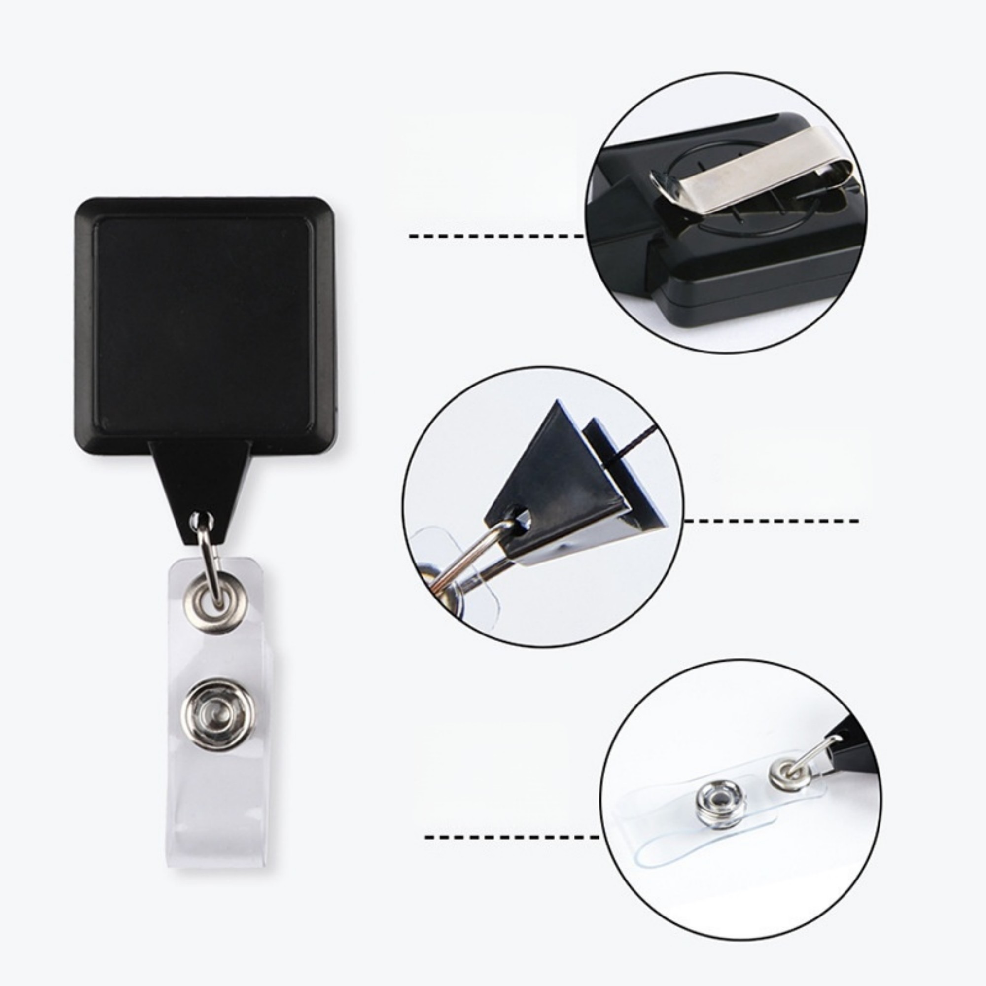 Retractable Badge Reel With Quick Release Buckle 3