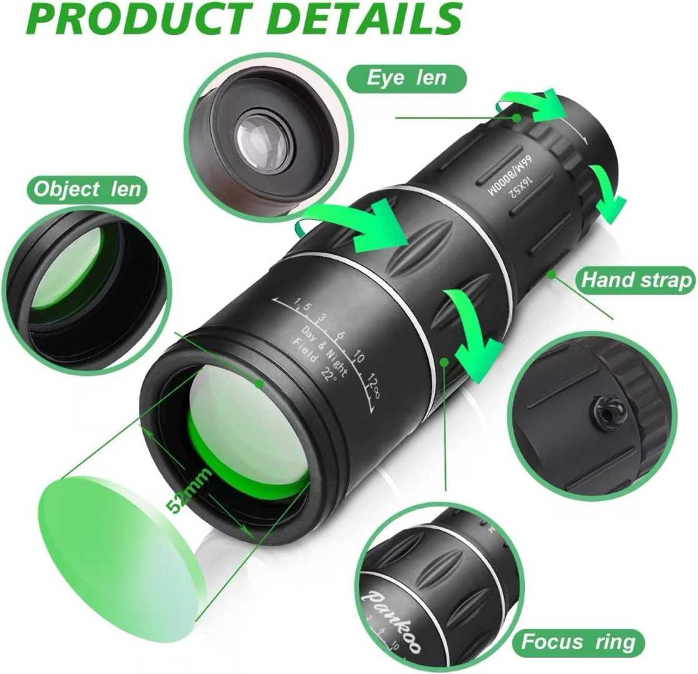 Monocular Telescope 16x52 Long Range HD Spotting Scope 1