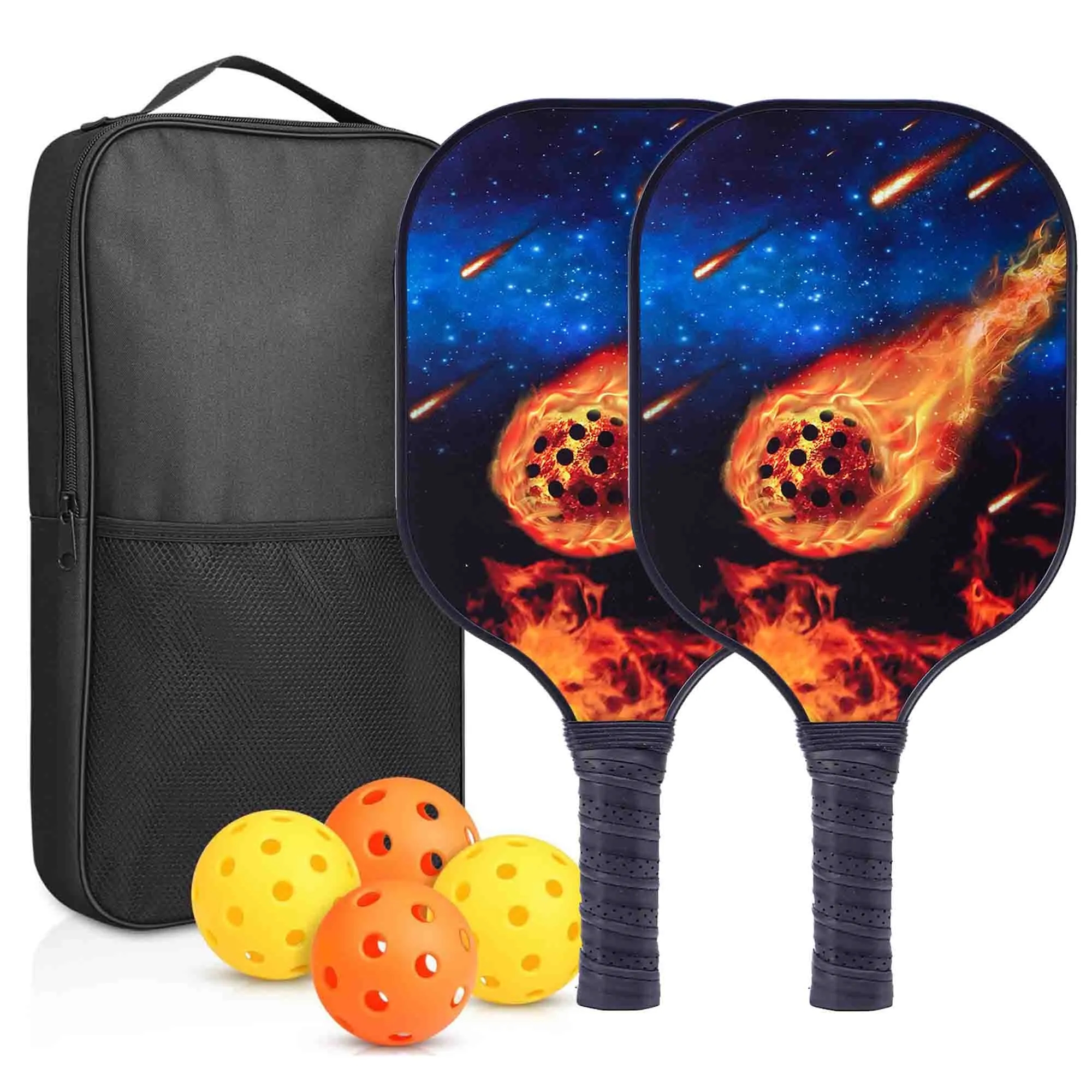 Premium Fiberglass Pickleball Set (2 rackets 4 balls 1 bag) 1