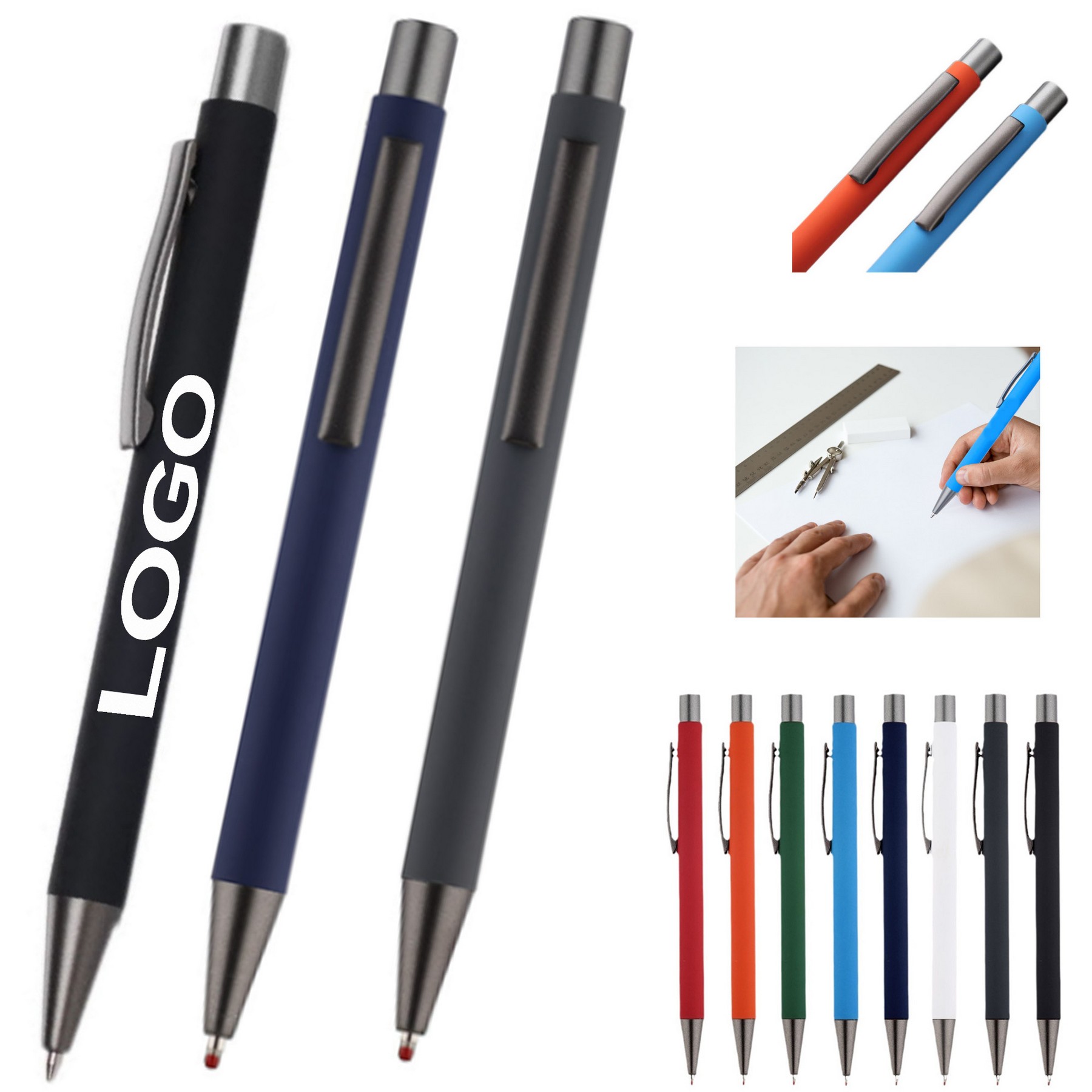 Plastic Three -Color Electric Capacity Bead Pen 1