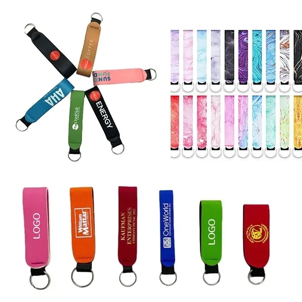 Neoprene Wristlet Keychain Lanyard - Anti-Loss Design 11