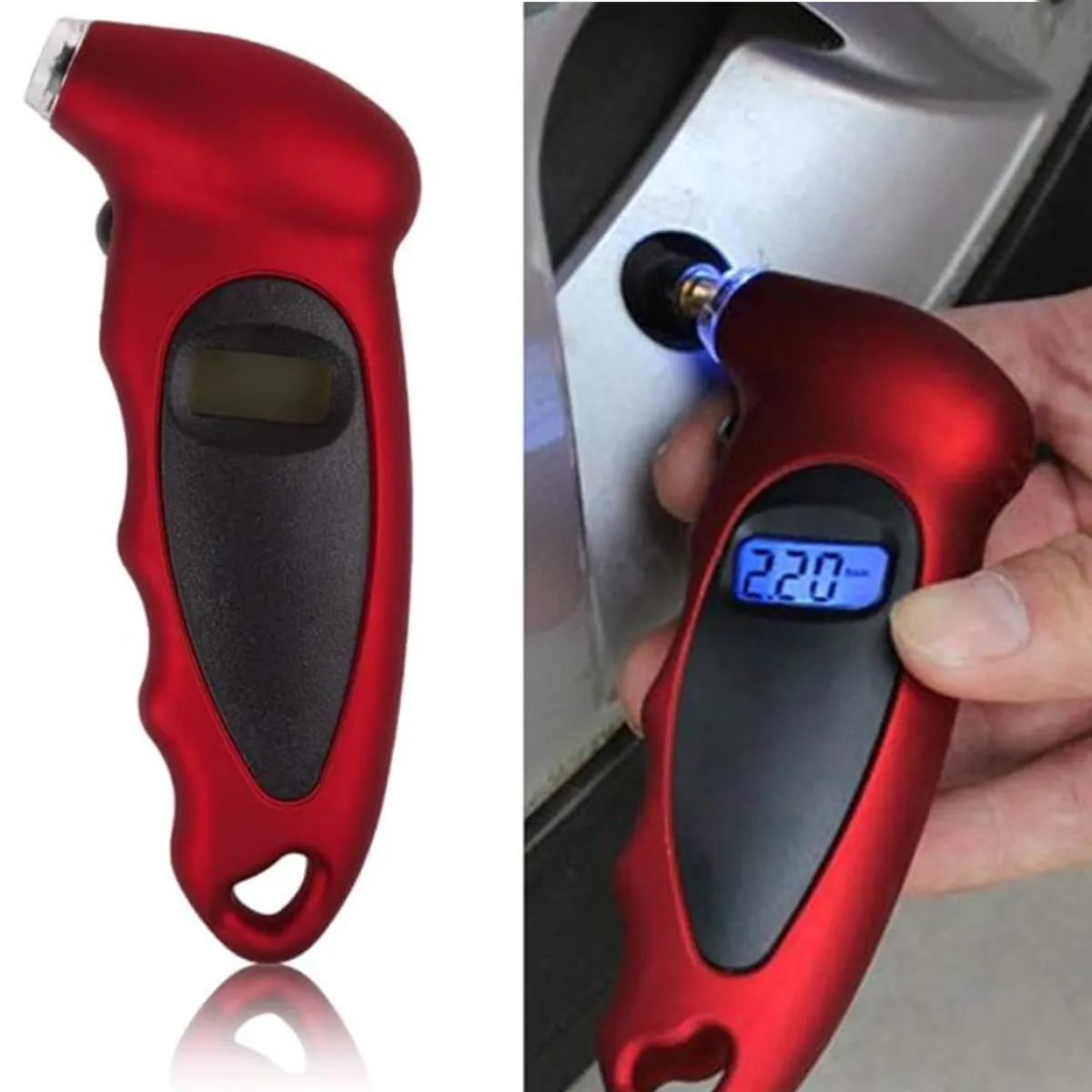 Multifunction Digital Tire Pressure Gauge Safety Hammer 7