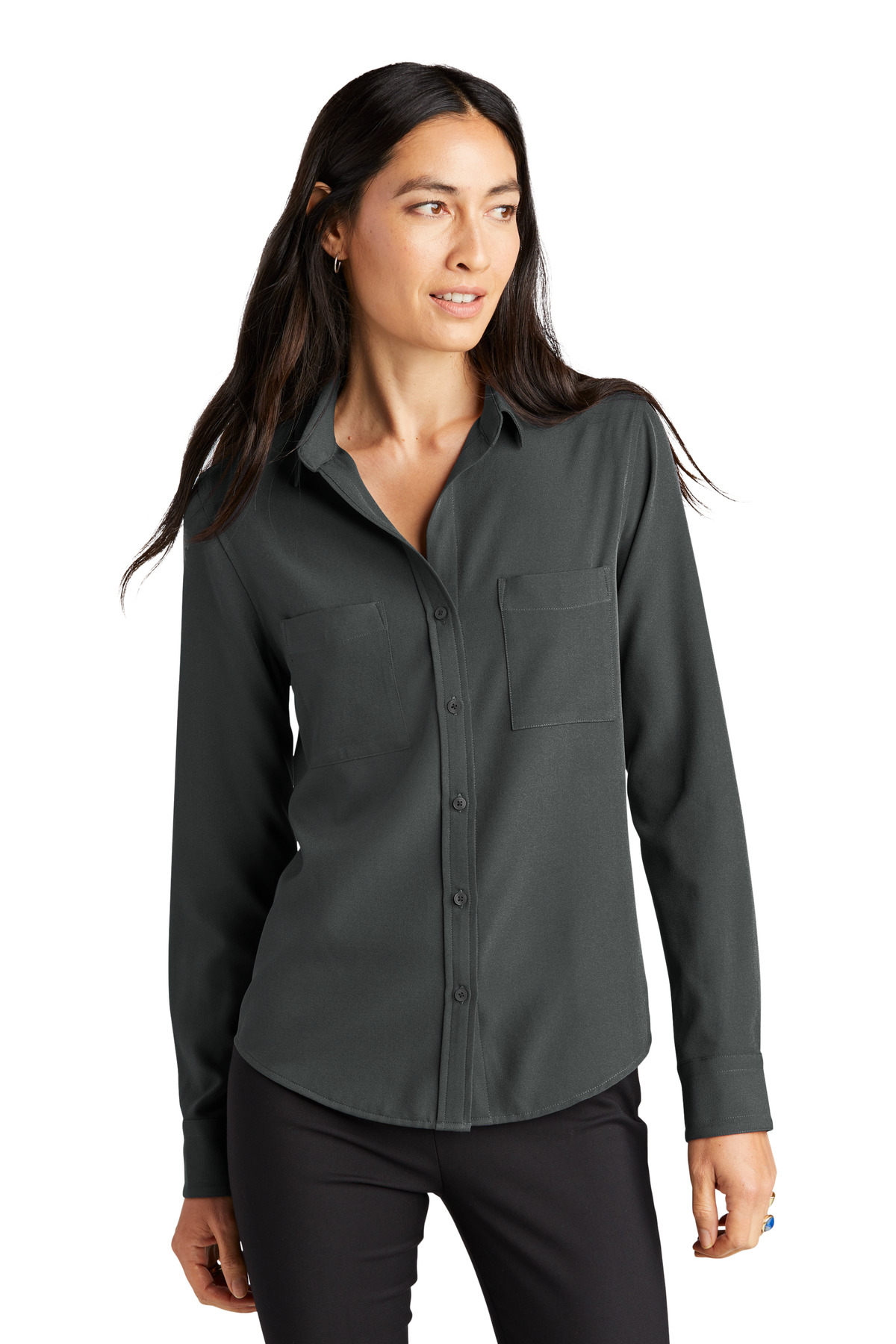Mercer+Mettle Women's Stretch Crepe Long Sleeve Camp MM2013 25