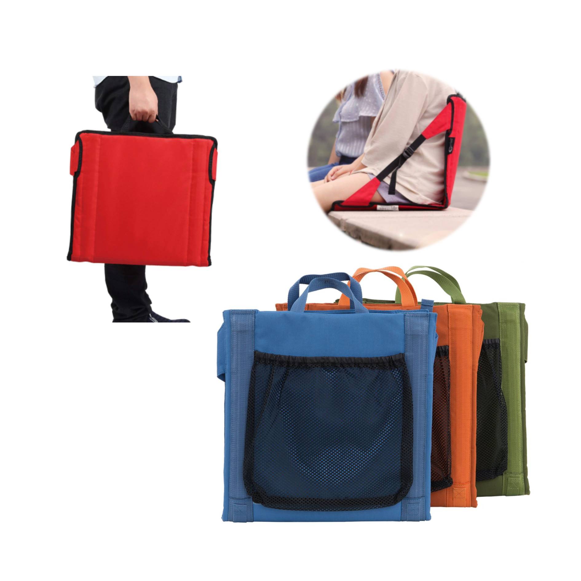 Portable Stadium Cushion With Hand Strap 3