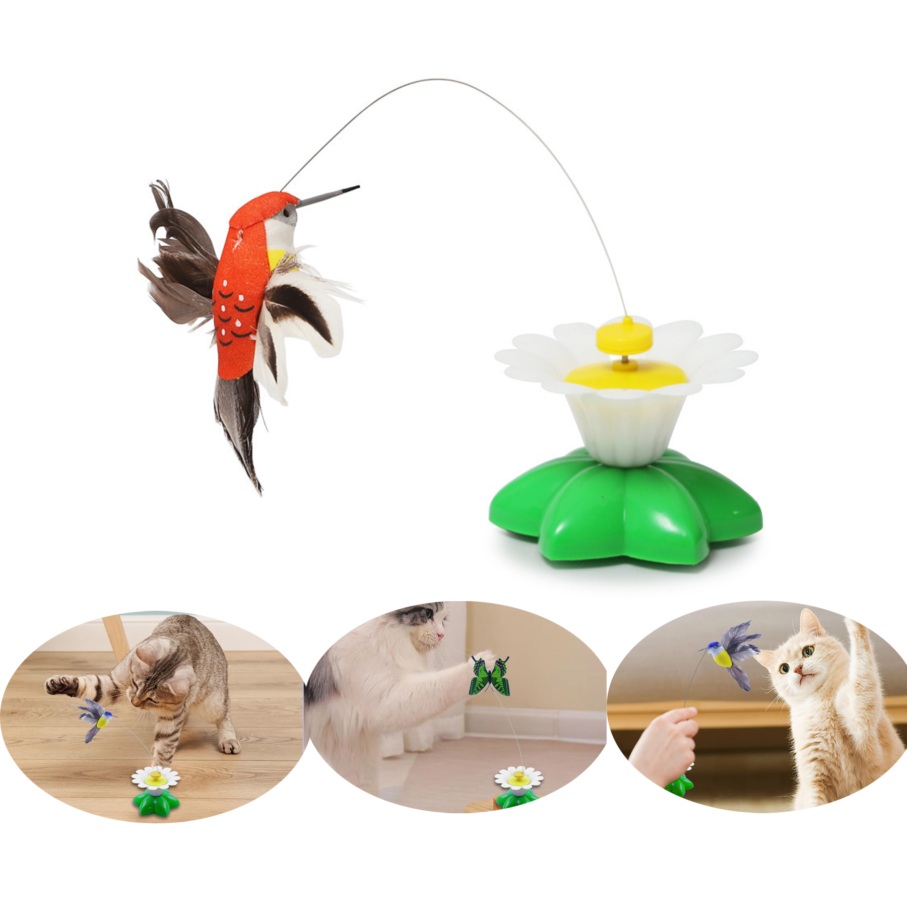 Electric Bird Butterfly Teasing Cat Toy 2