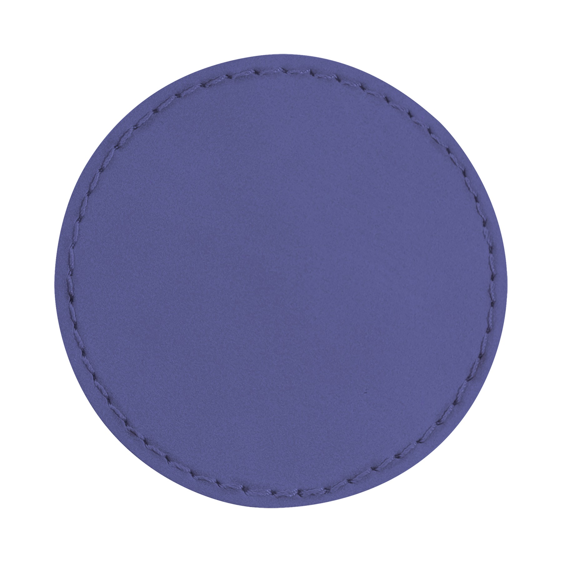 2" Purple Leatherette Round Patch with Adhesive 2