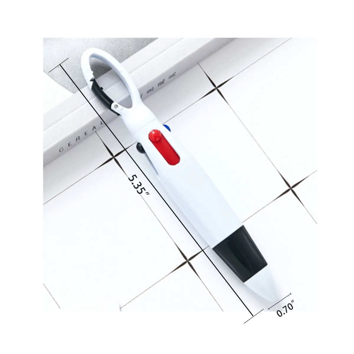 5 Bulk Multi-Colored Carabiner Shuttle Pen 1