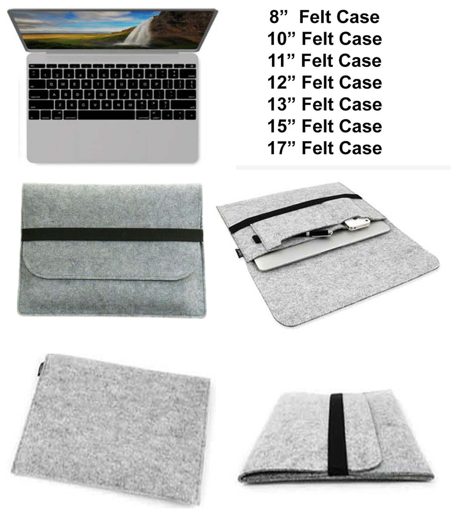 iBank ® 13" Felt Sleeve Case with pocket for Laptop Tablet. Free Shipping 1
