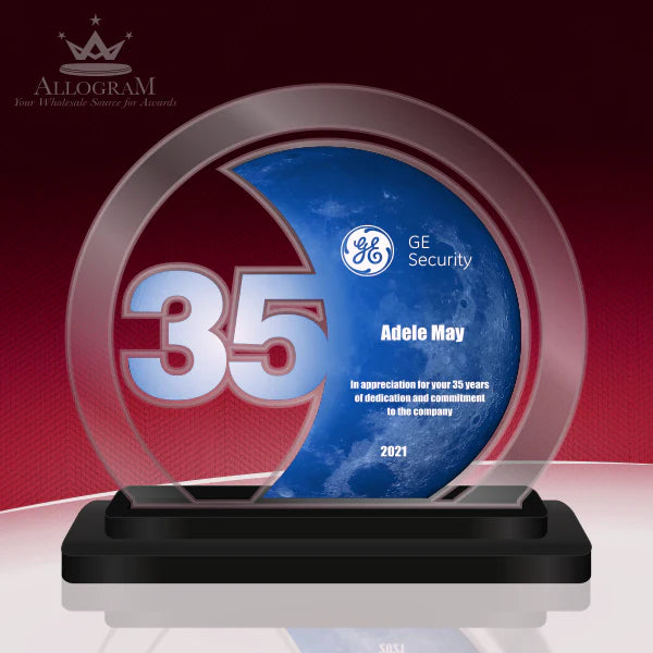 Years Of Service Acrylic Circle In Choice Of Color 9