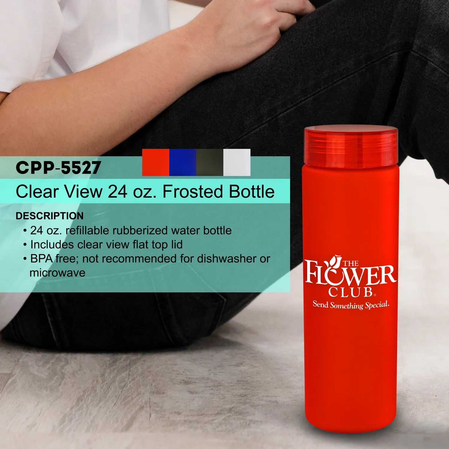 CLEAR VIEW 24 OZ. FROSTED BOTTLE 8