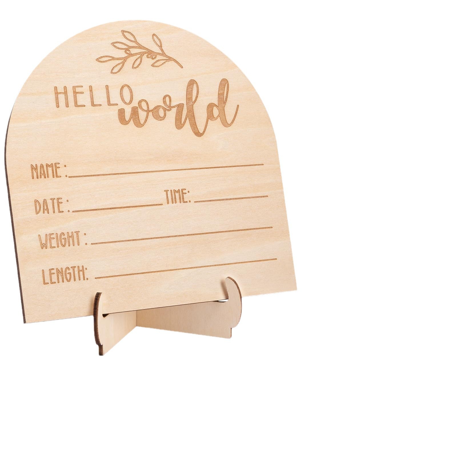 Wood Birth Announcement Card 4