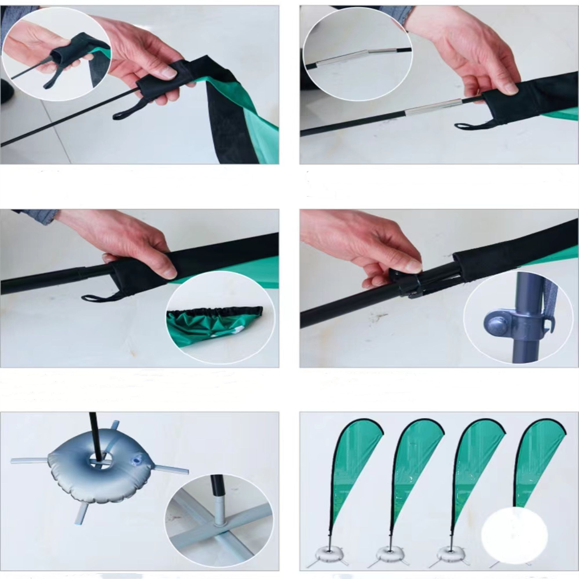 Knife-type Advertising Flag With Pole Kit 4
