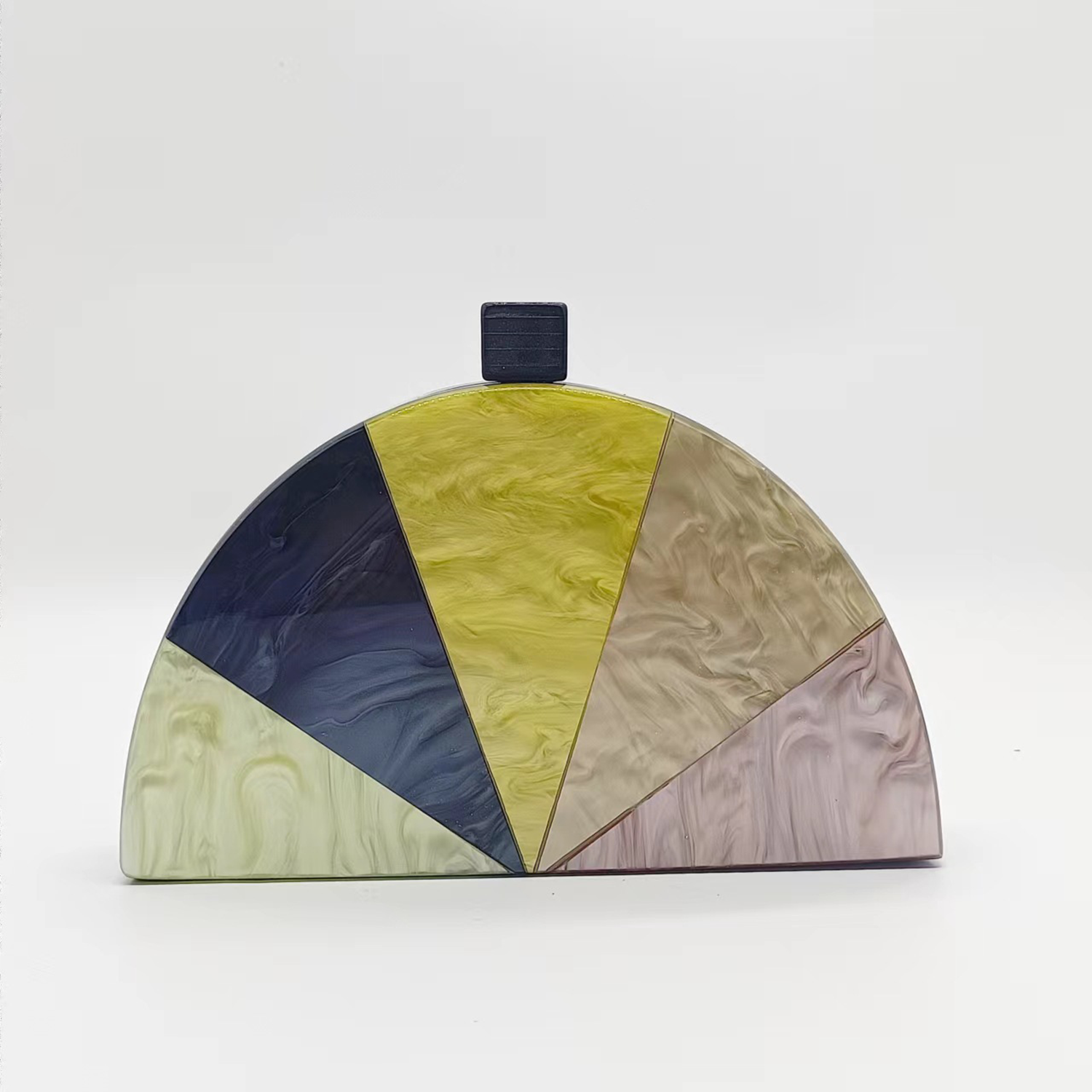 Semicircle Colorful Acrylic Clutch Purse 2