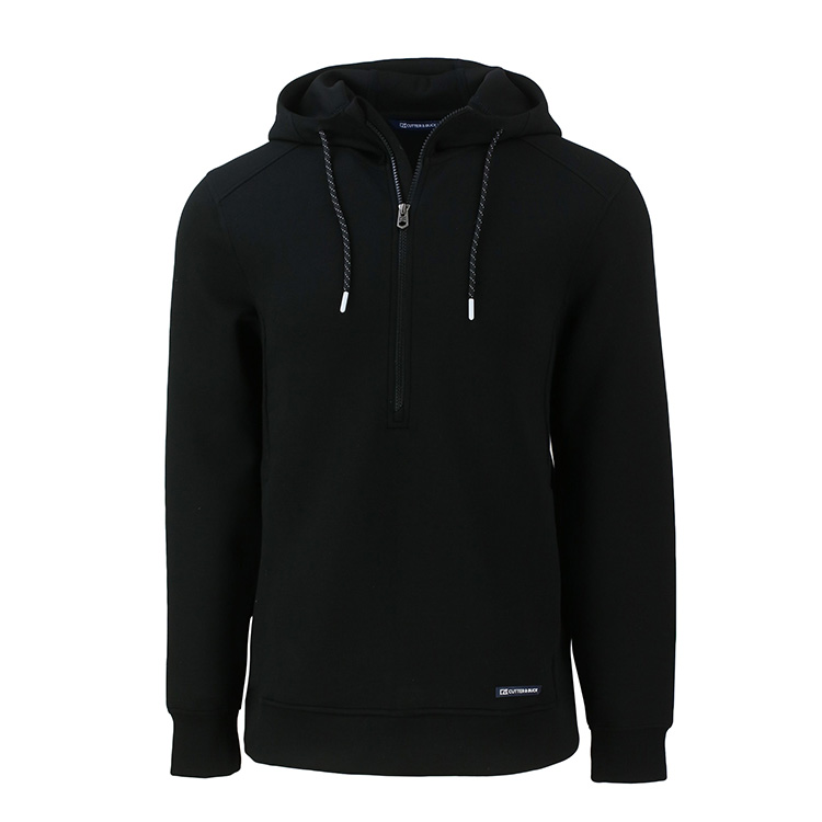 Cutter & Buck Roam Eco 1/2 Zip Recycled Pullover Hoodie, custom hoodie or sweatshirt with logo imprint 2