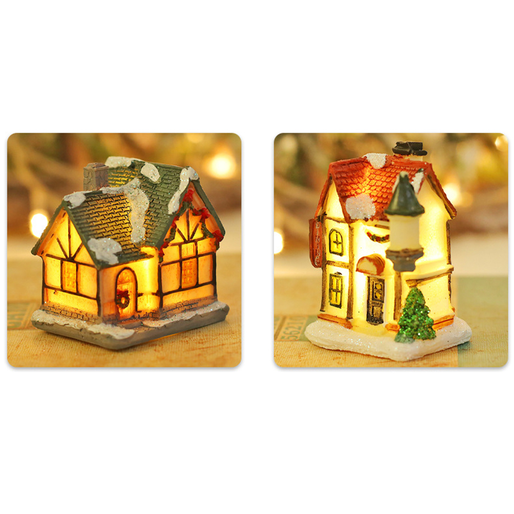 Christmas Resin LED Snowhouse 6