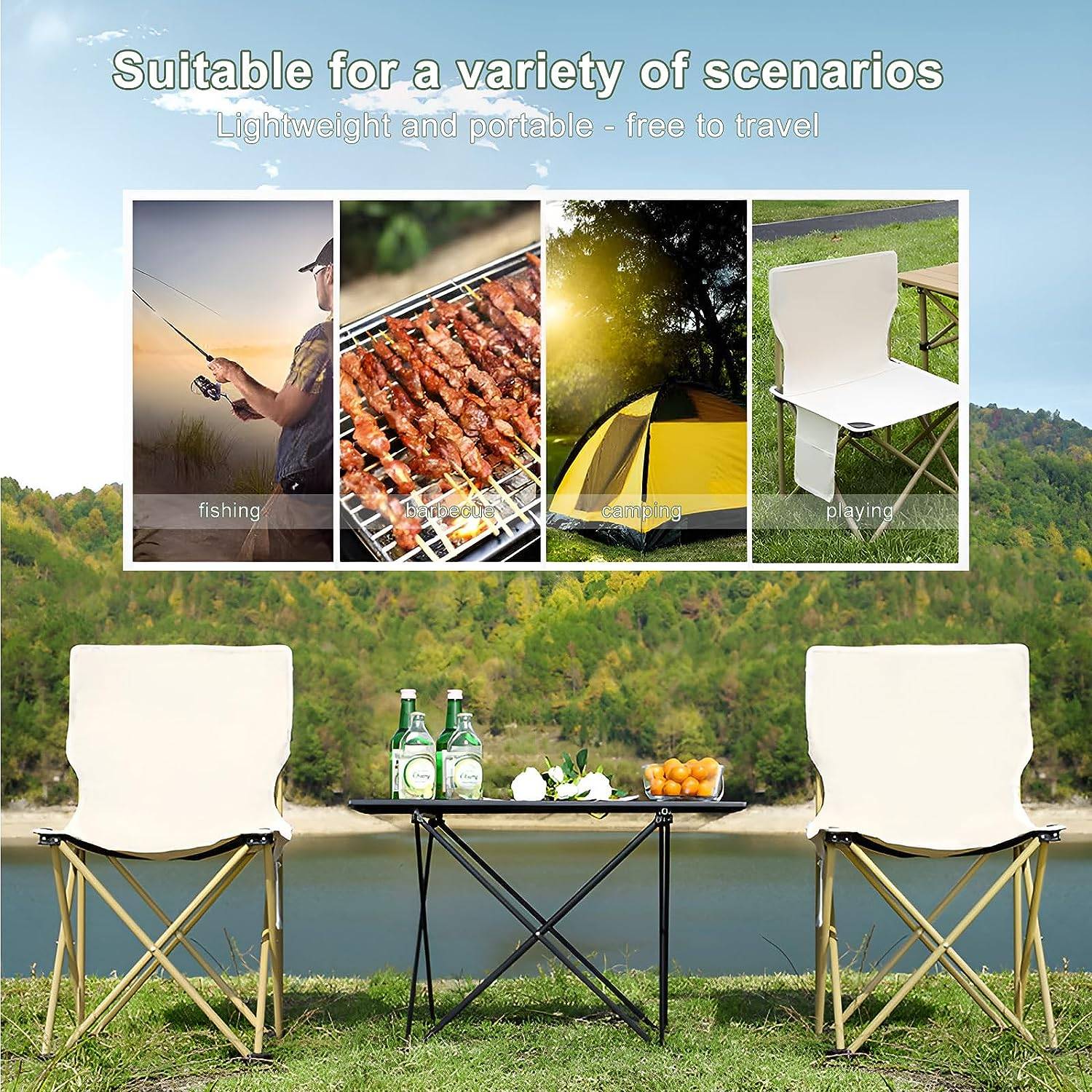 Outdoor Folding Chair w/ Storage Bag 4