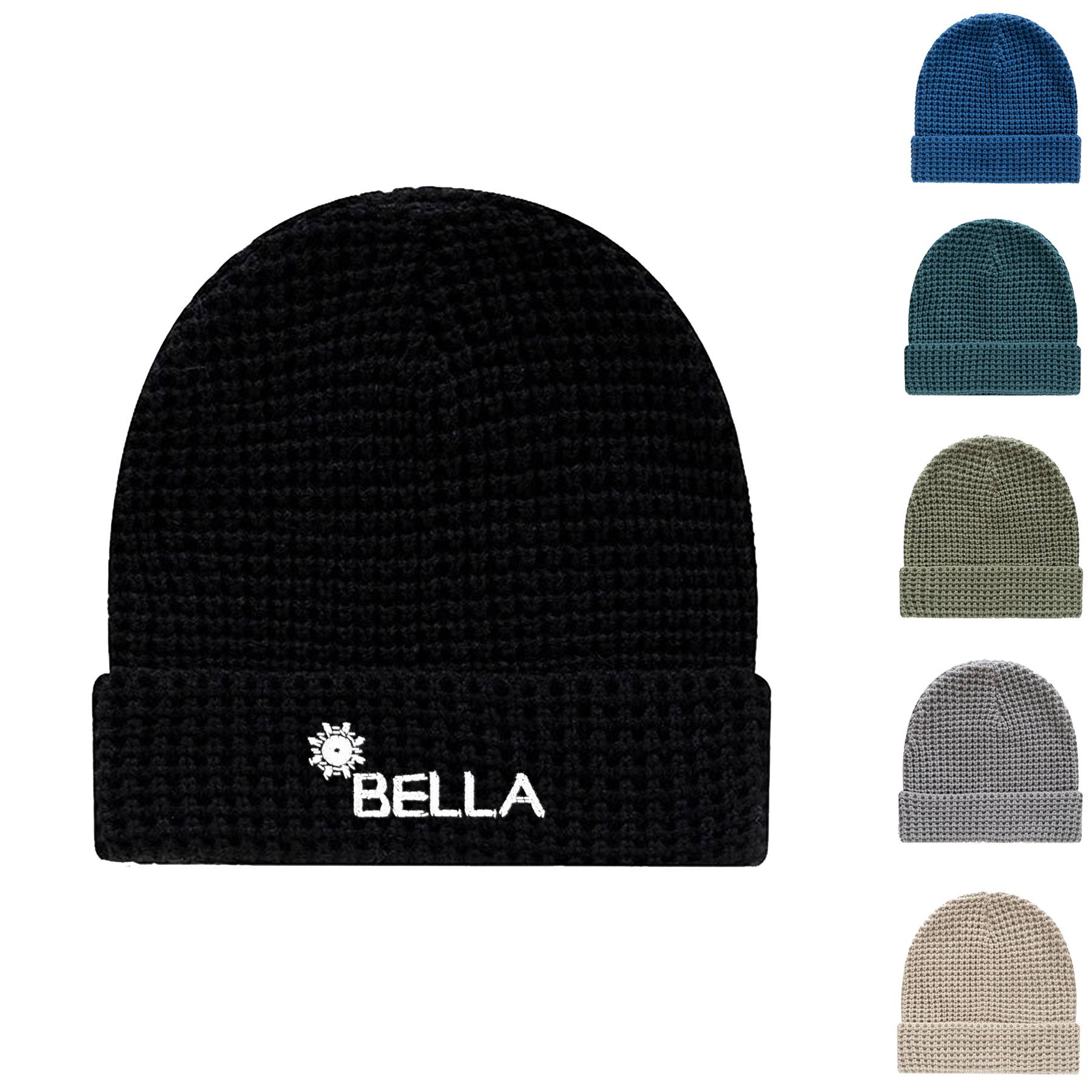 Solid color loose knit hat beanie 2
