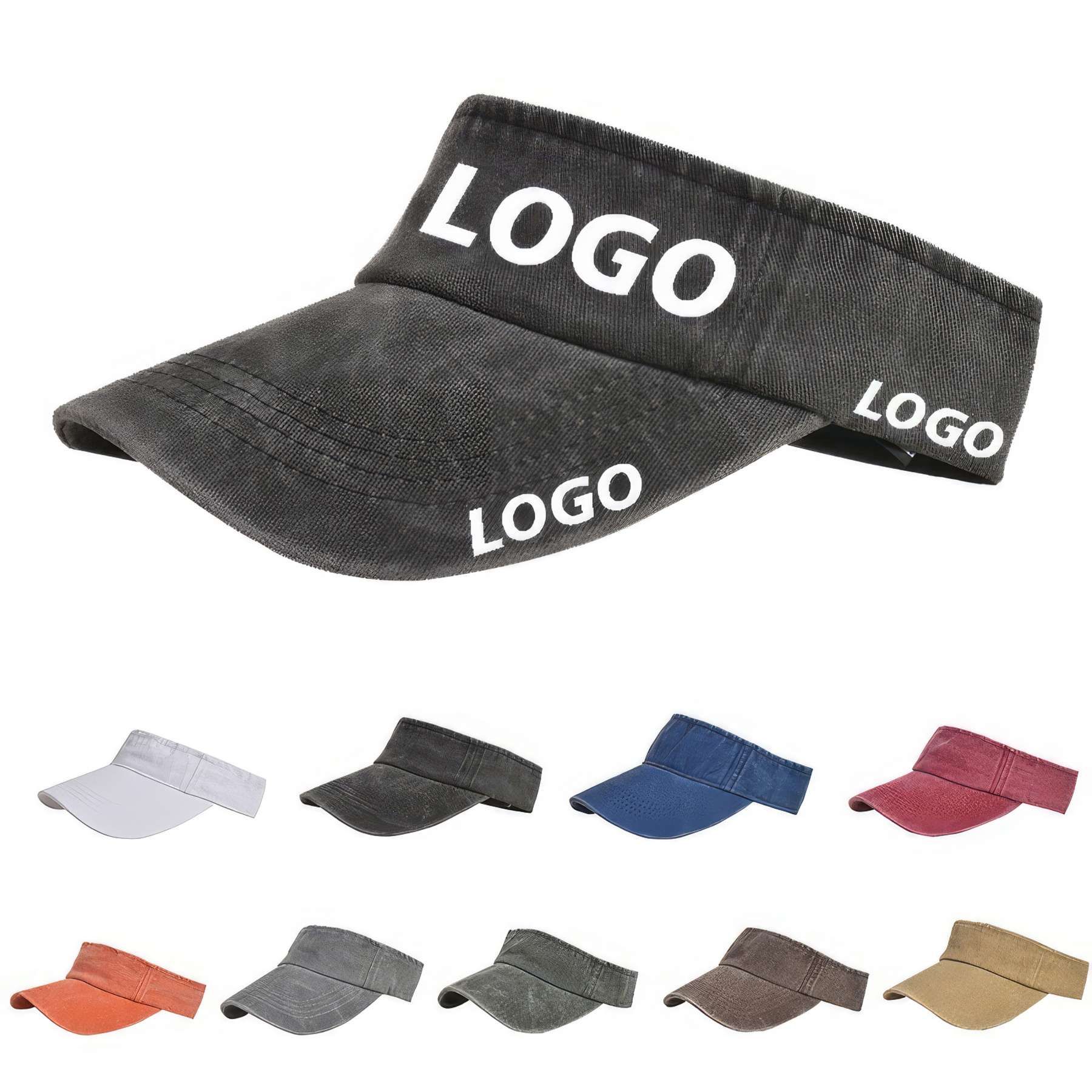 Custom Sports Adjustable Sun Visor Caps for Women and Men 2