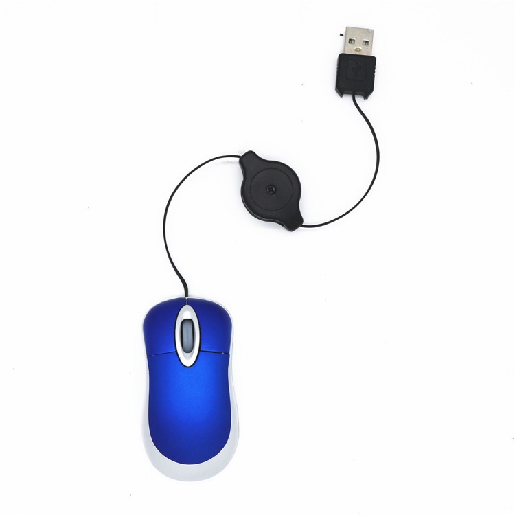 Mini Travel USB Optical Mouse / Retractable Cable 5