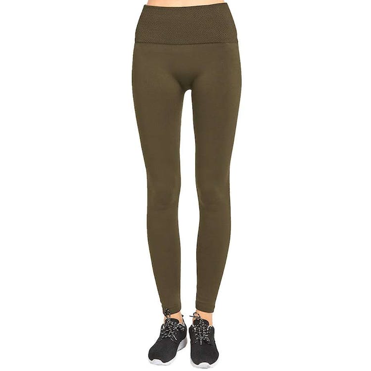 Women's High Waist Fleece Extra-Wide Band Leggings 2